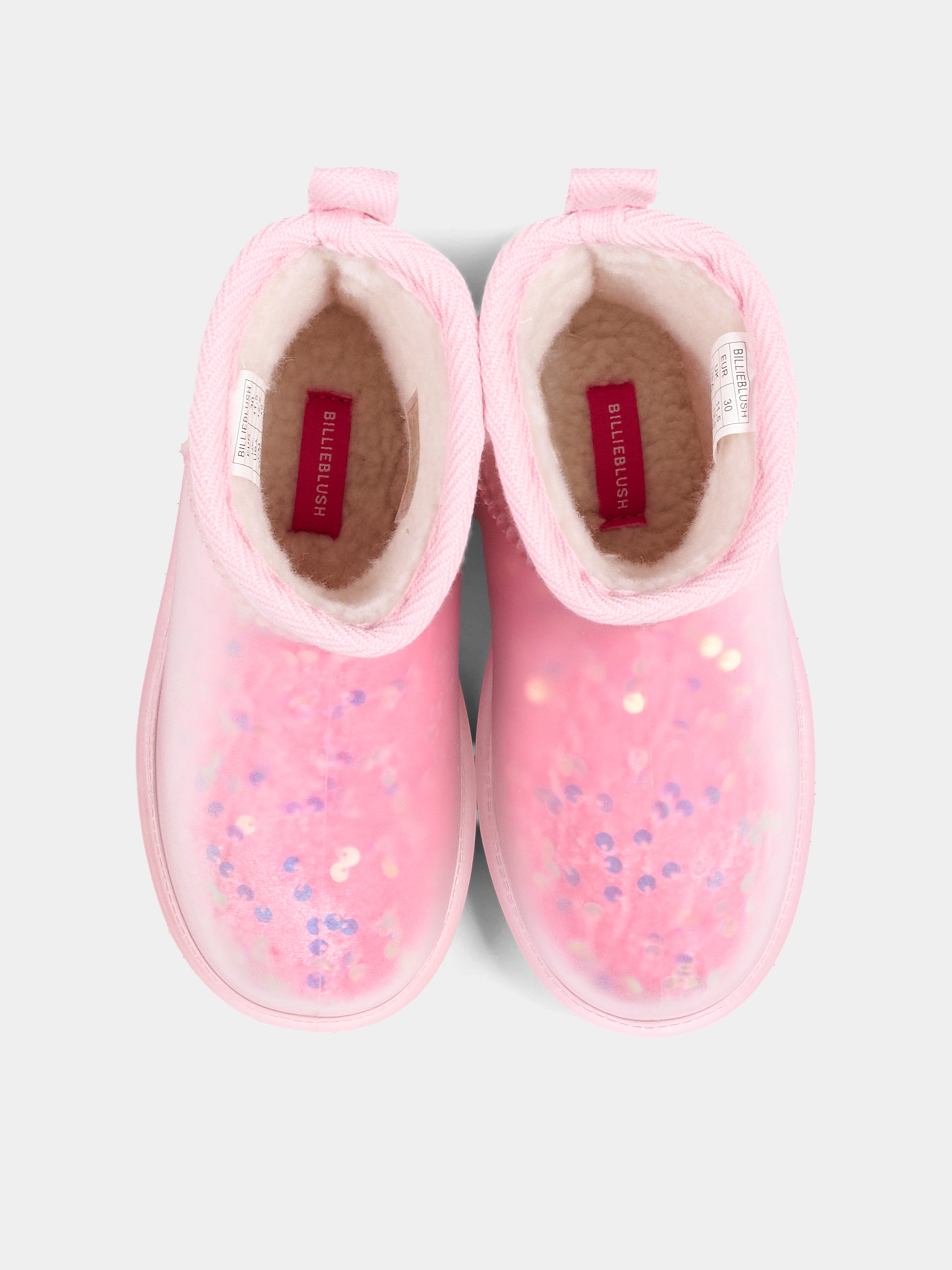 Stivali Neve rosa per bambina con paillettes,Billieblush,U22602 475