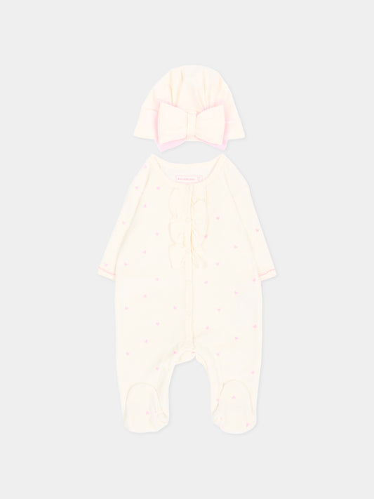 Set Tutine avorio per neonata con cuori,Billieblush,U22615 121