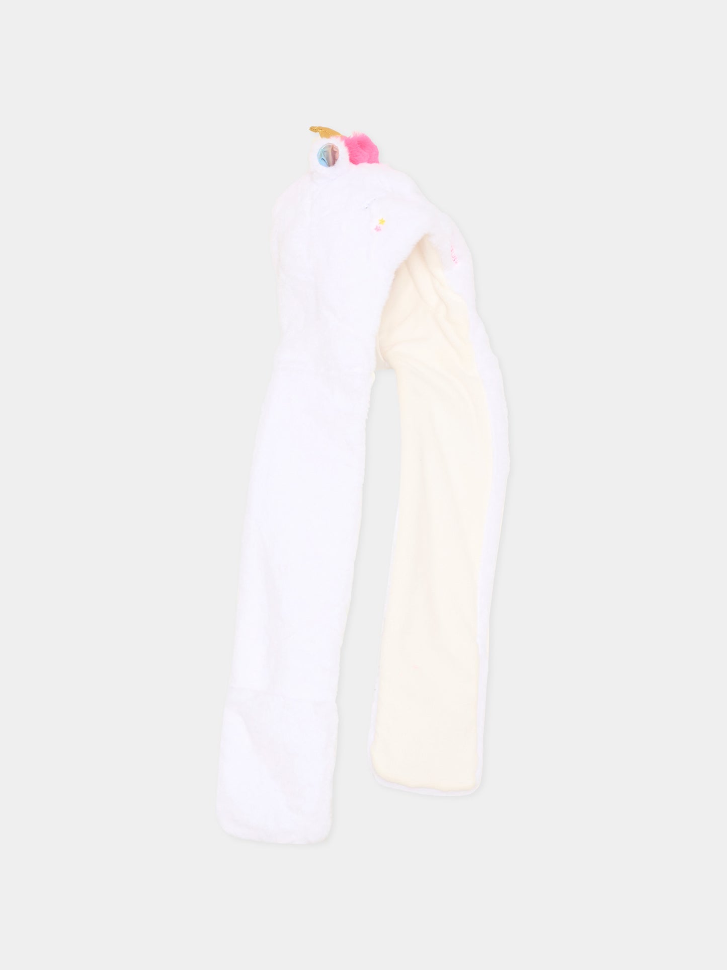 Sciarpa bianca per bambina con unicorno,Billieblush,U22626 Z41