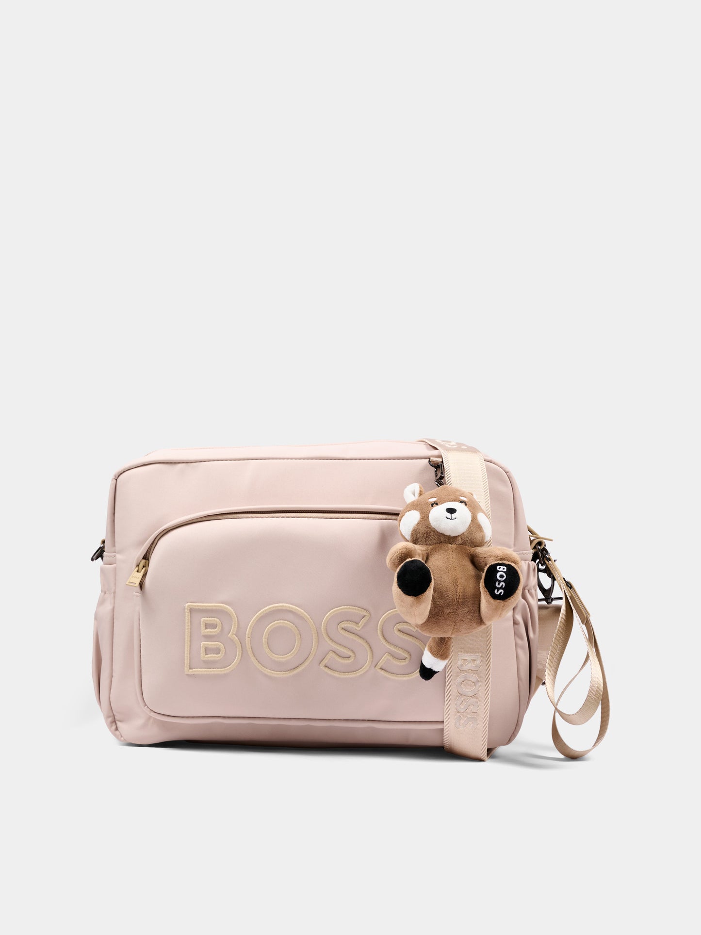 Borsa mamma beige per neonati con logo,Boss,J53178 249