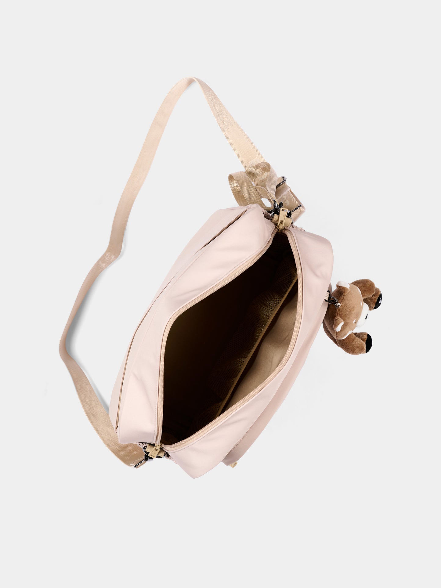 Borsa mamma beige per neonati con logo,Boss,J53178 249