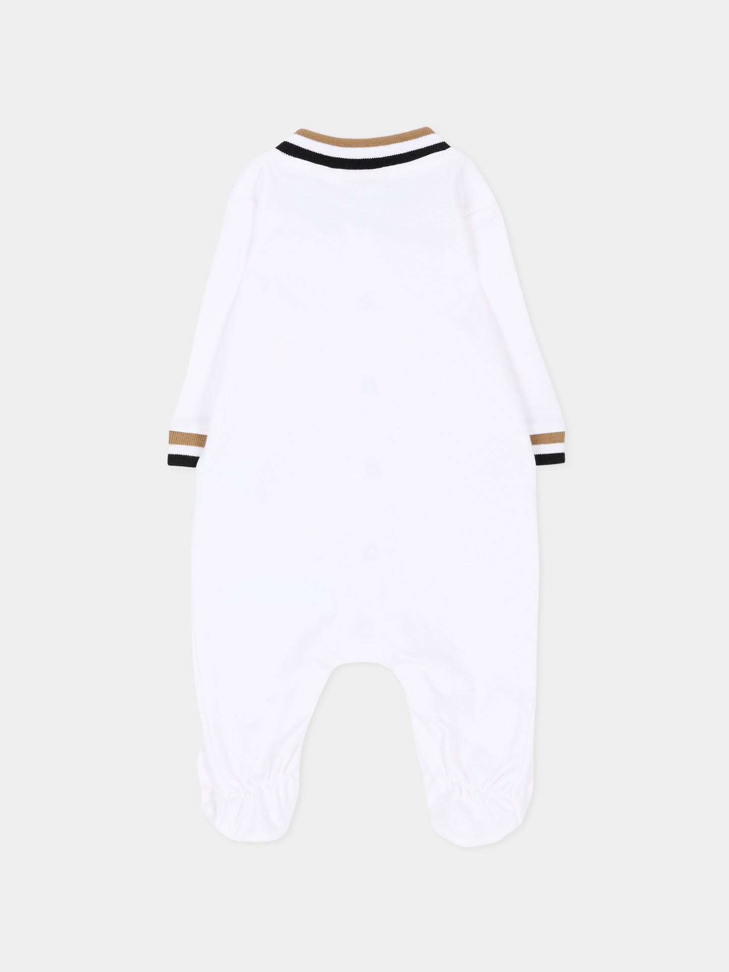 Set tutina bianco per neonato con logo,Boss,J53293 10P