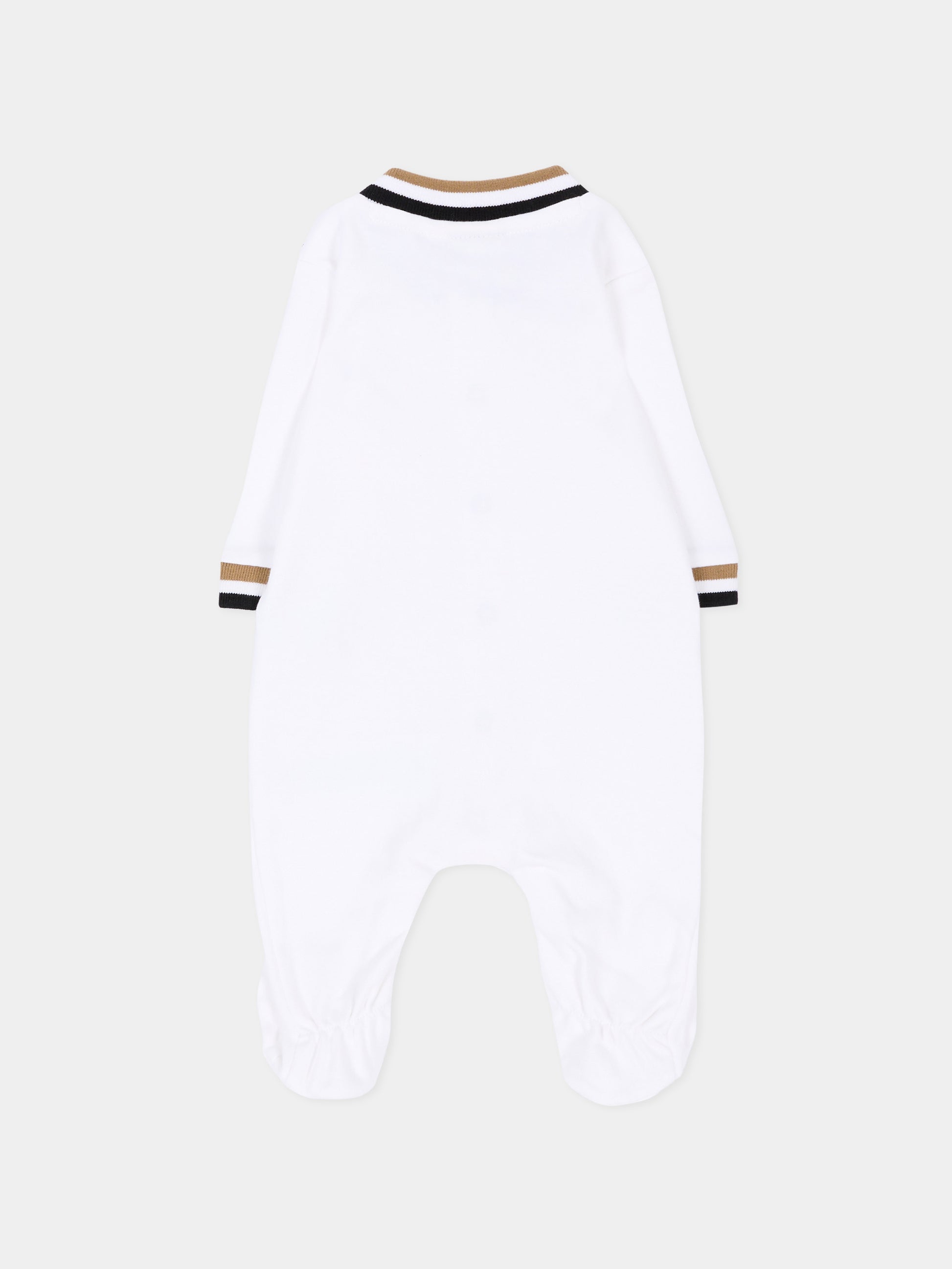 Set tutina bianco per neonato con logo,Boss,J53293 10P