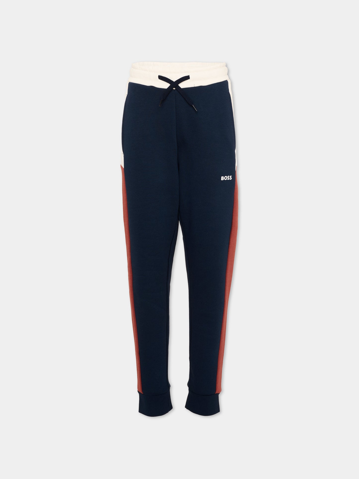 Pantalone blu per bambino con logo,Boss,J53341 849