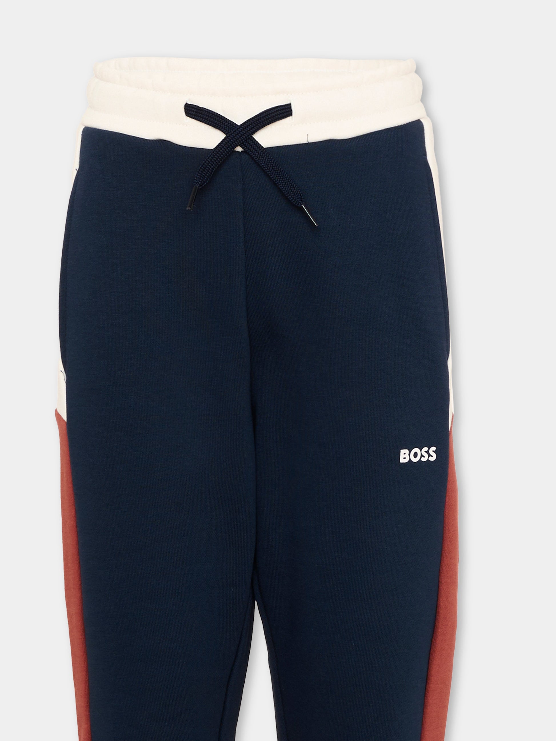 Pantalone blu per bambino con logo,Boss,J53341 849