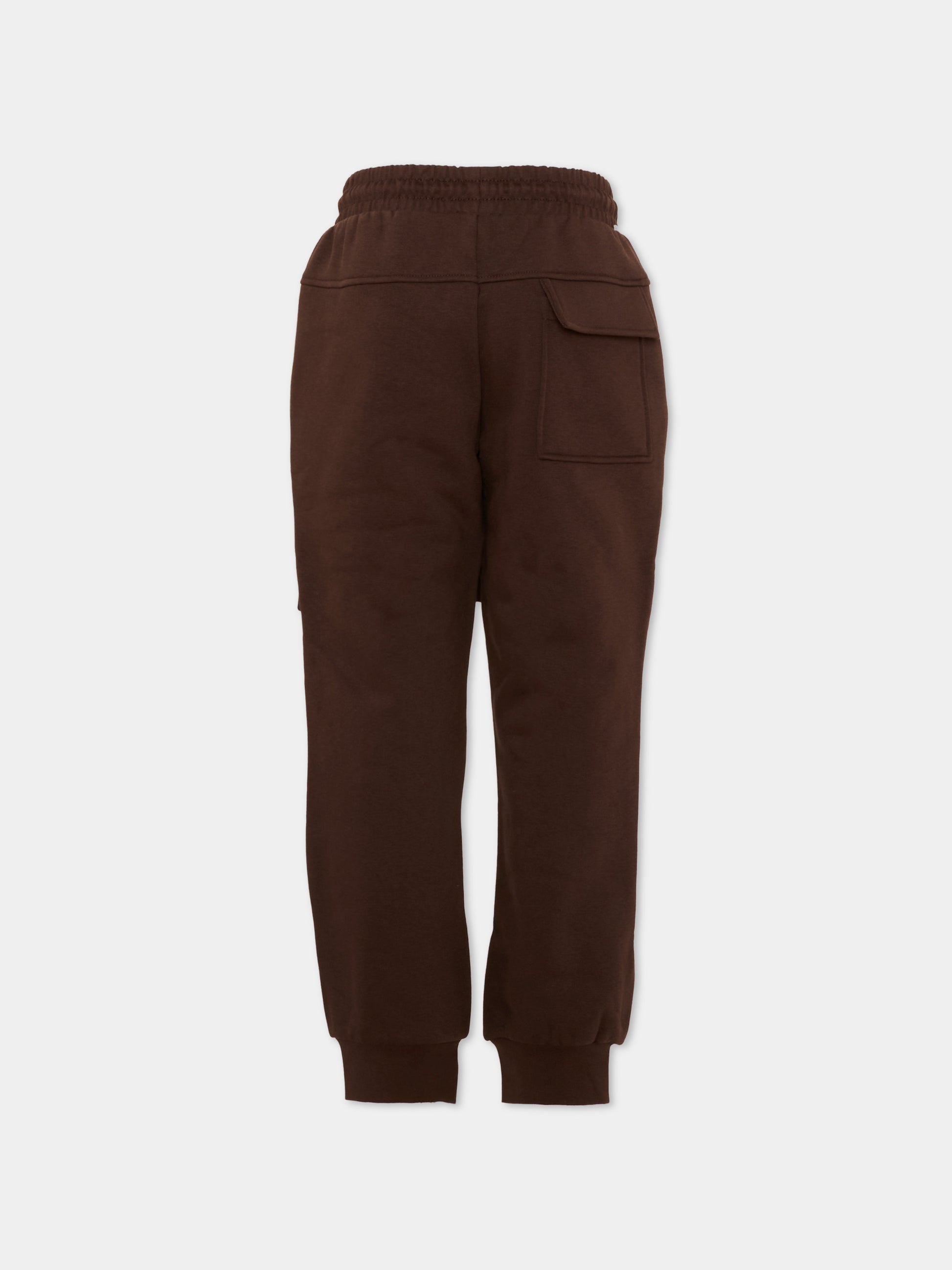 Pantalone marrone per bambino con logo,Boss,J53352 343