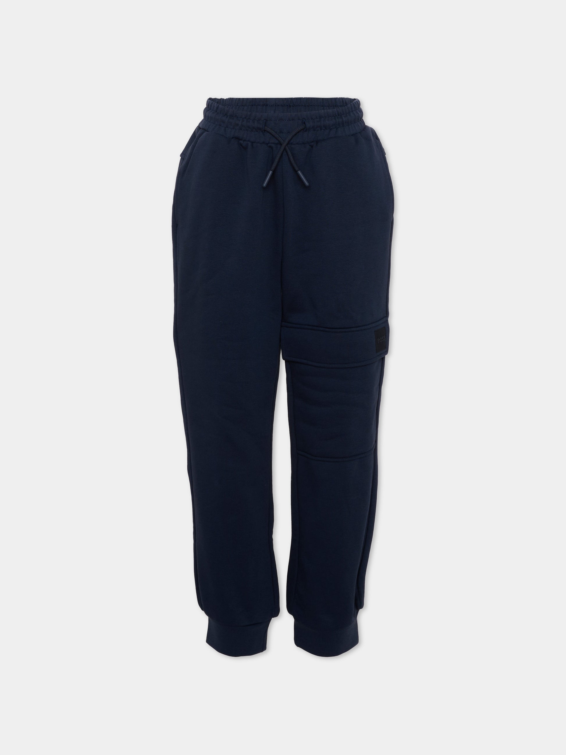Pantalone blu per bambino con logo,Boss,J53352 849