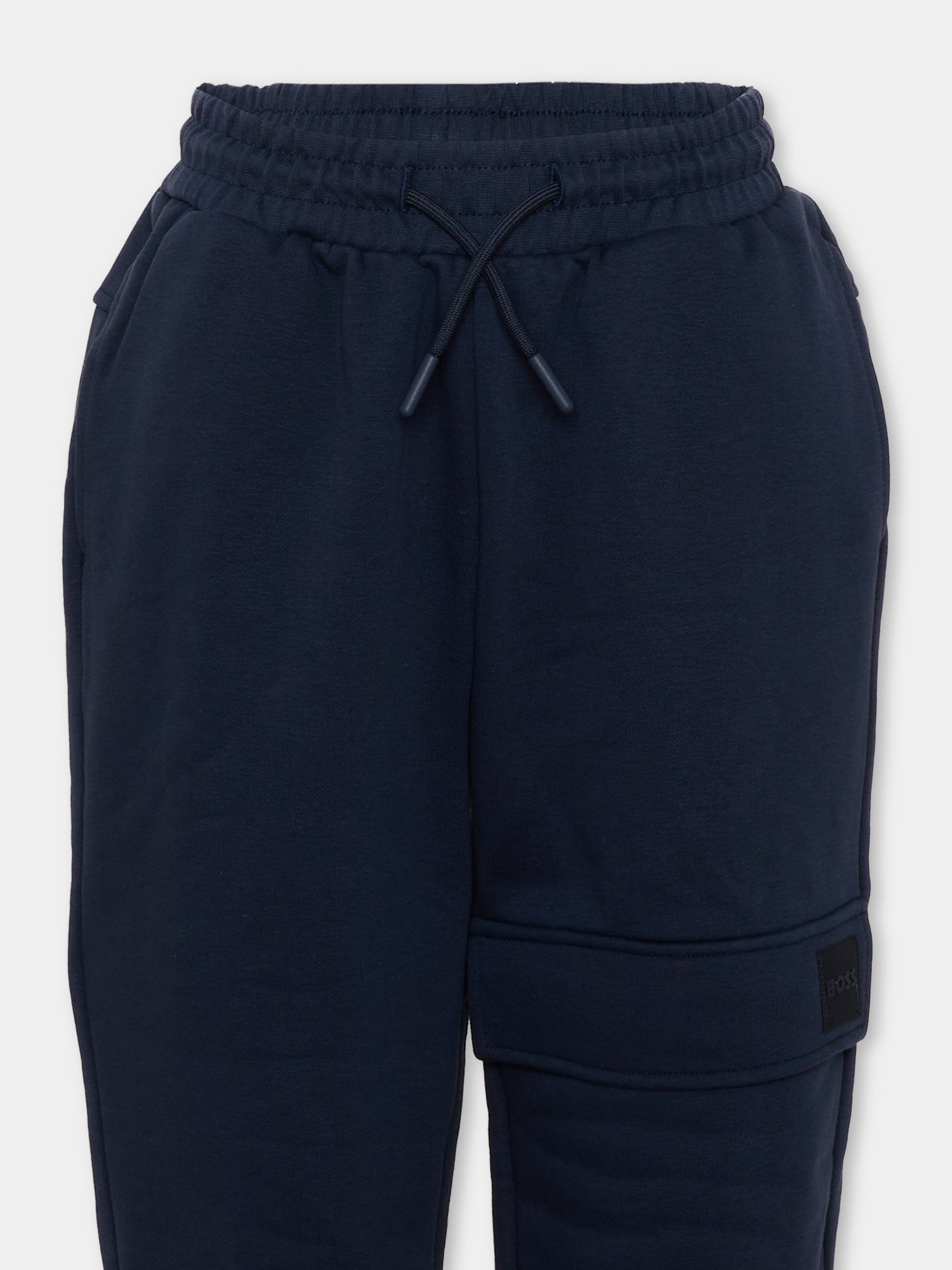 Pantalone blu per bambino con logo,Boss,J53352 849