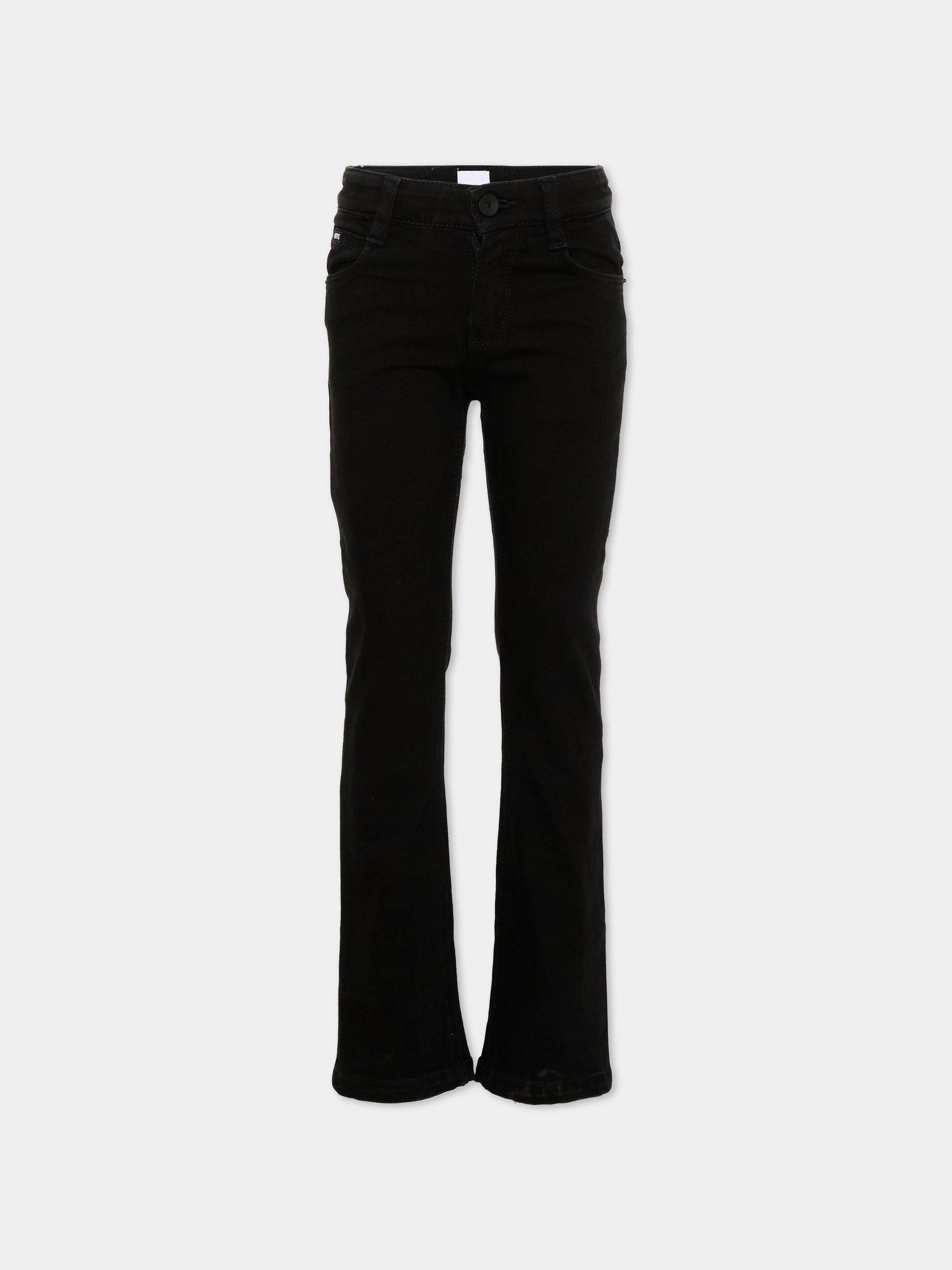 Jeans nero per bambino con logo,Boss,J53357 09B