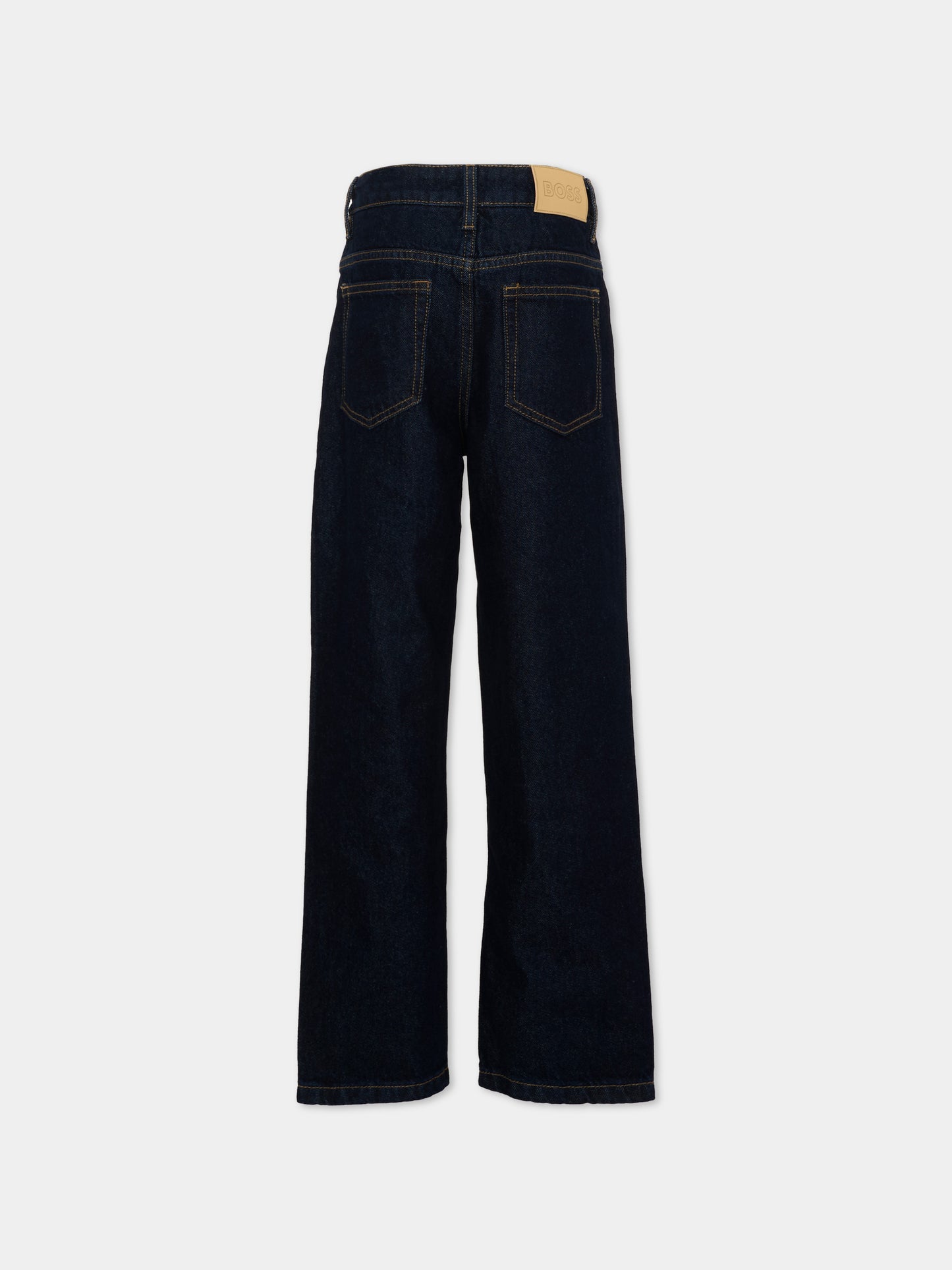 Jeans denim per bambino con logo,Boss,J53358 Z35