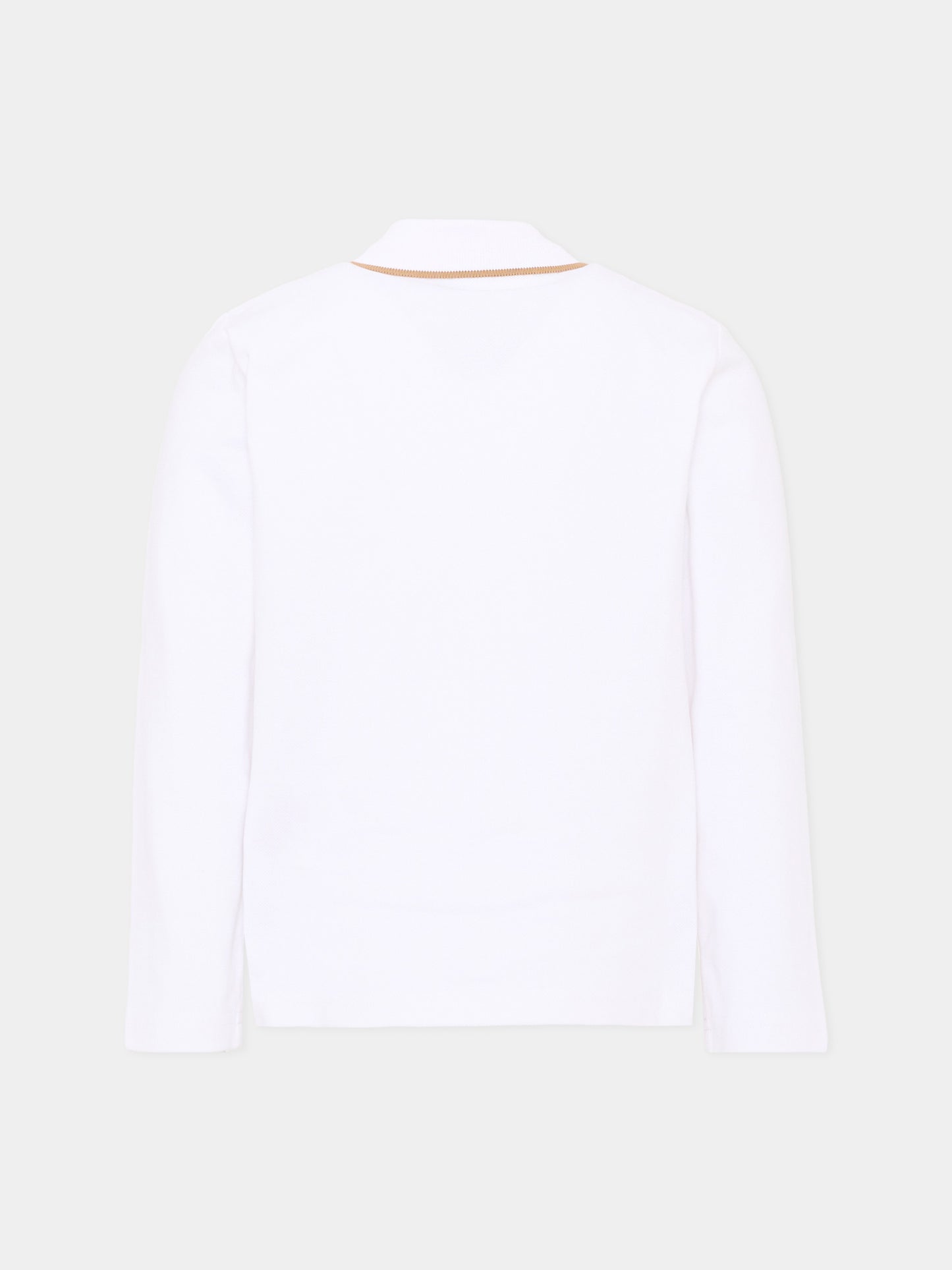 Polo bianca per bambino con logo,Boss,J53379 10P