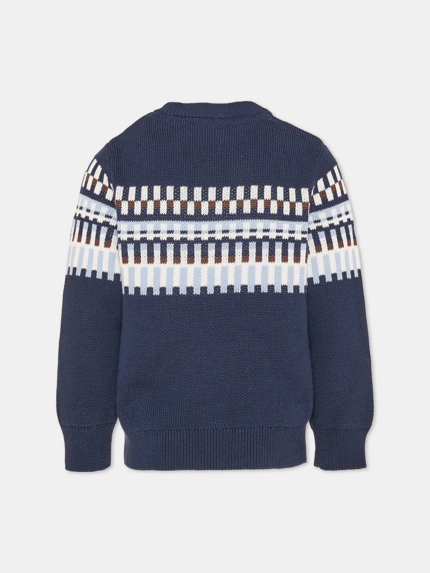 Maglione blu per bambino a righe,Boss,J53393 849