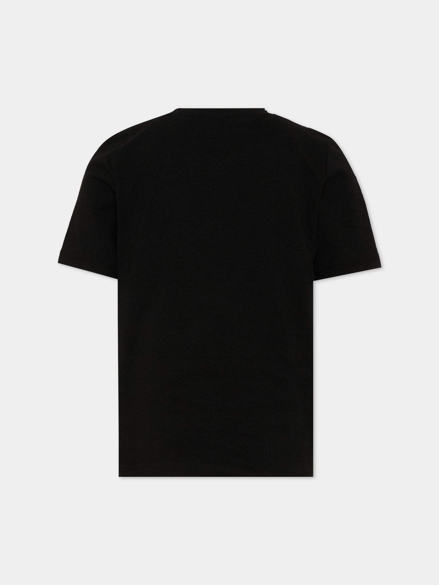 T-shirt nera per bambino con logo,Boss,J53410 09B