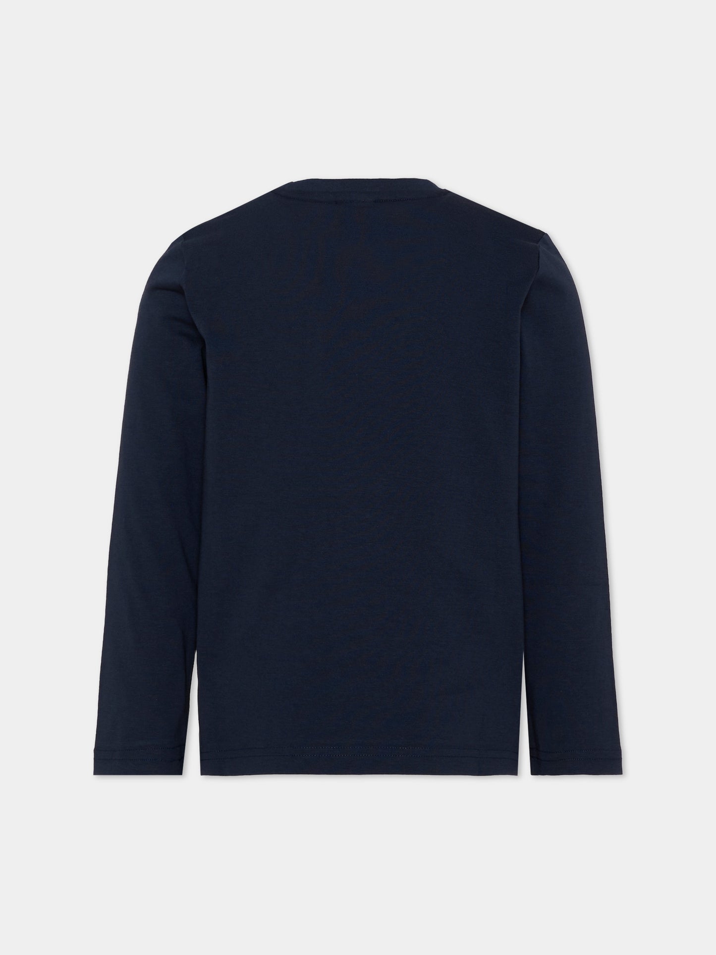 T-shirt blu per bambino con logo,Boss,J53423 849