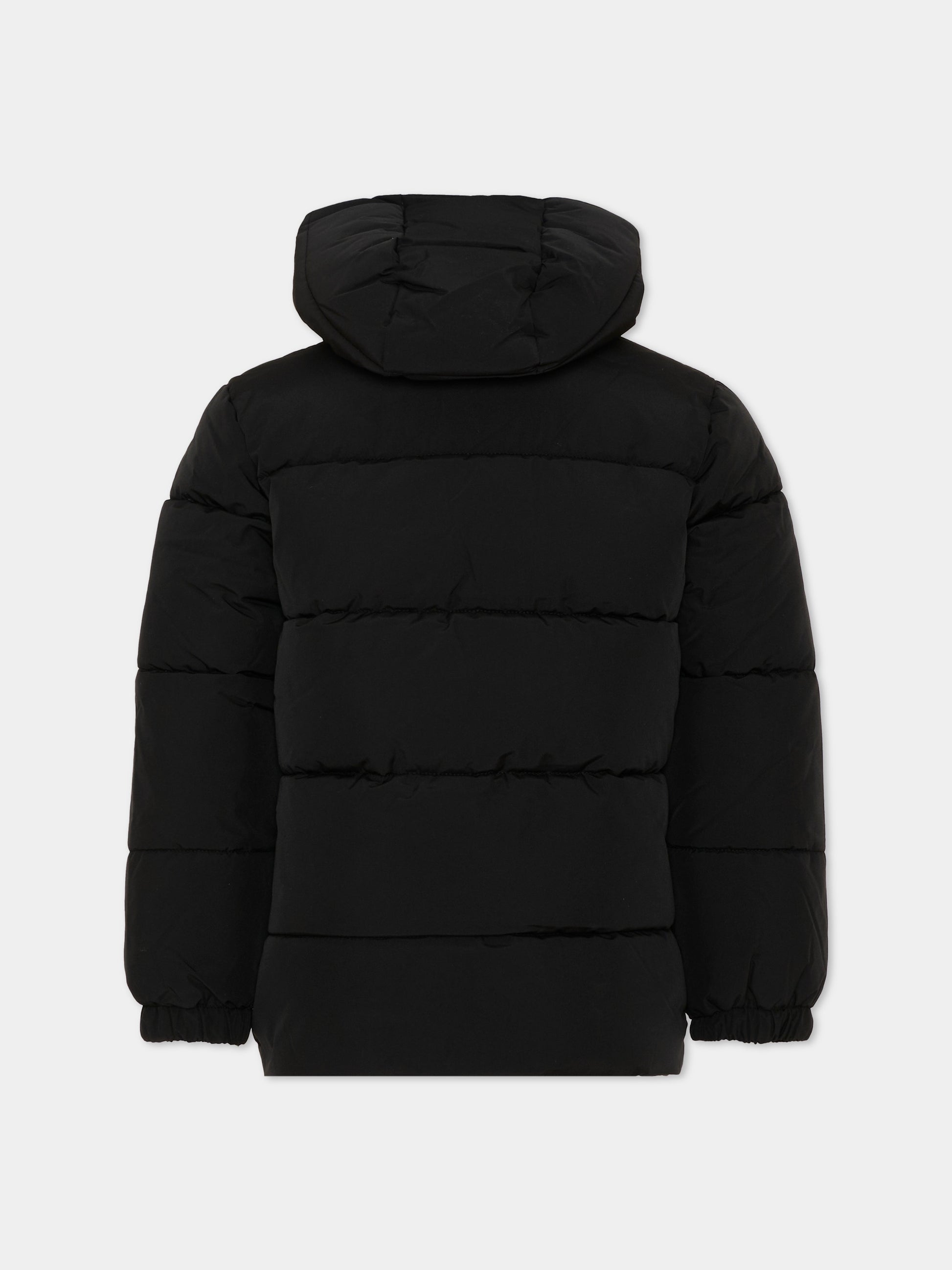 Piumini nero per bambino con logo,Boss,J53437 09B