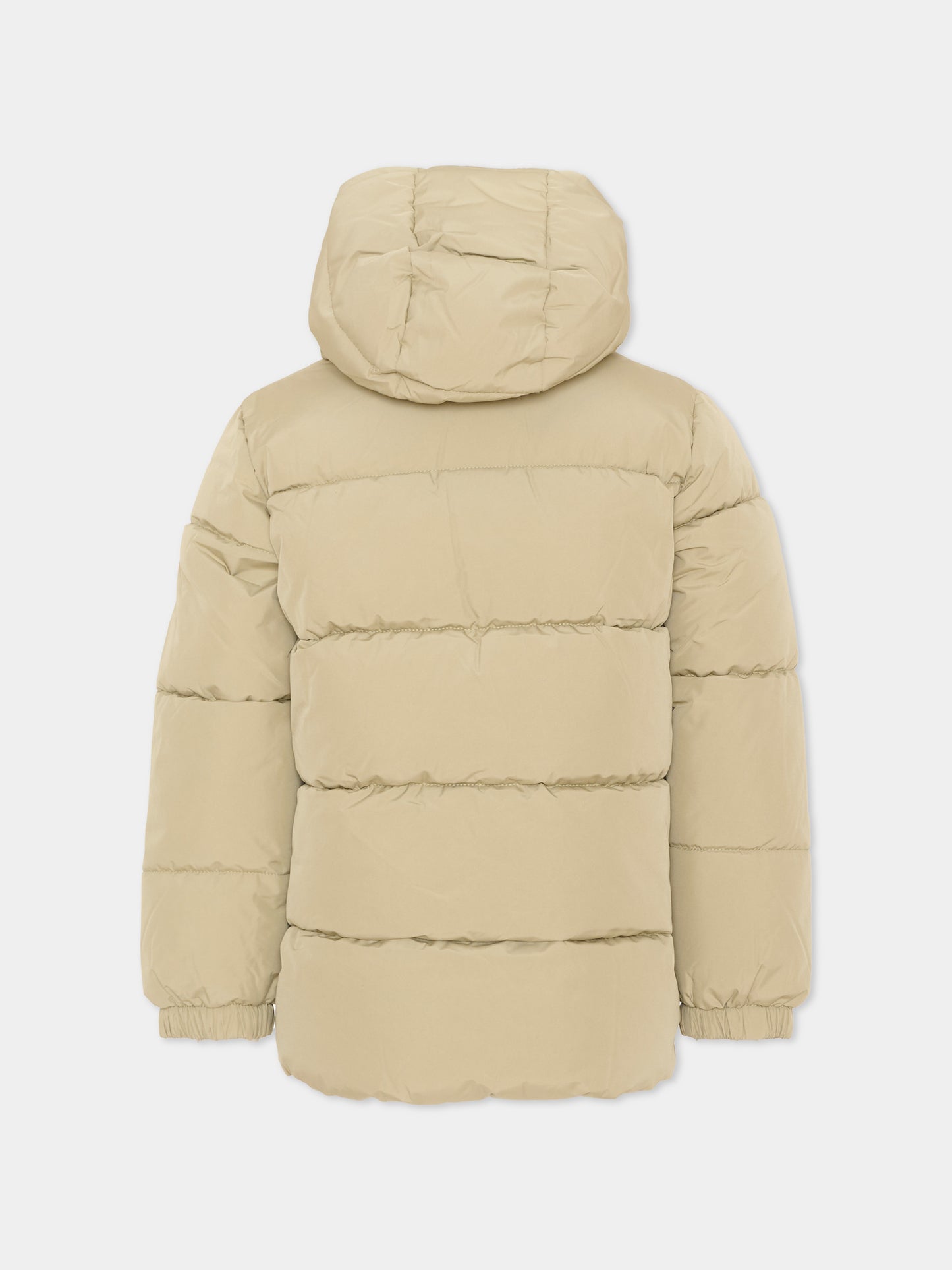 Piumini verde per bambino con logo,Boss,J53437 68S
