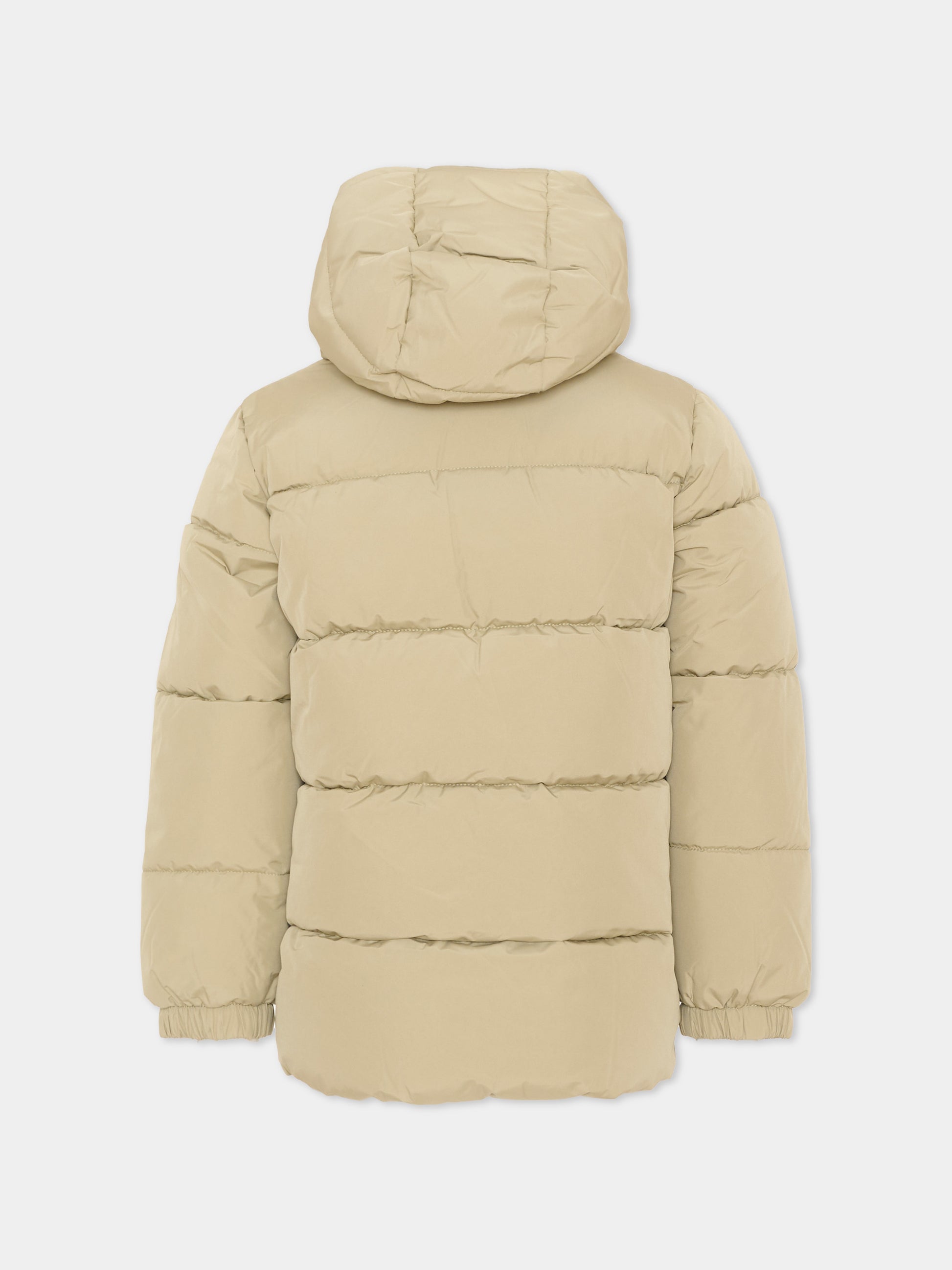 Piumini verde per bambino con logo,Boss,J53437 68S