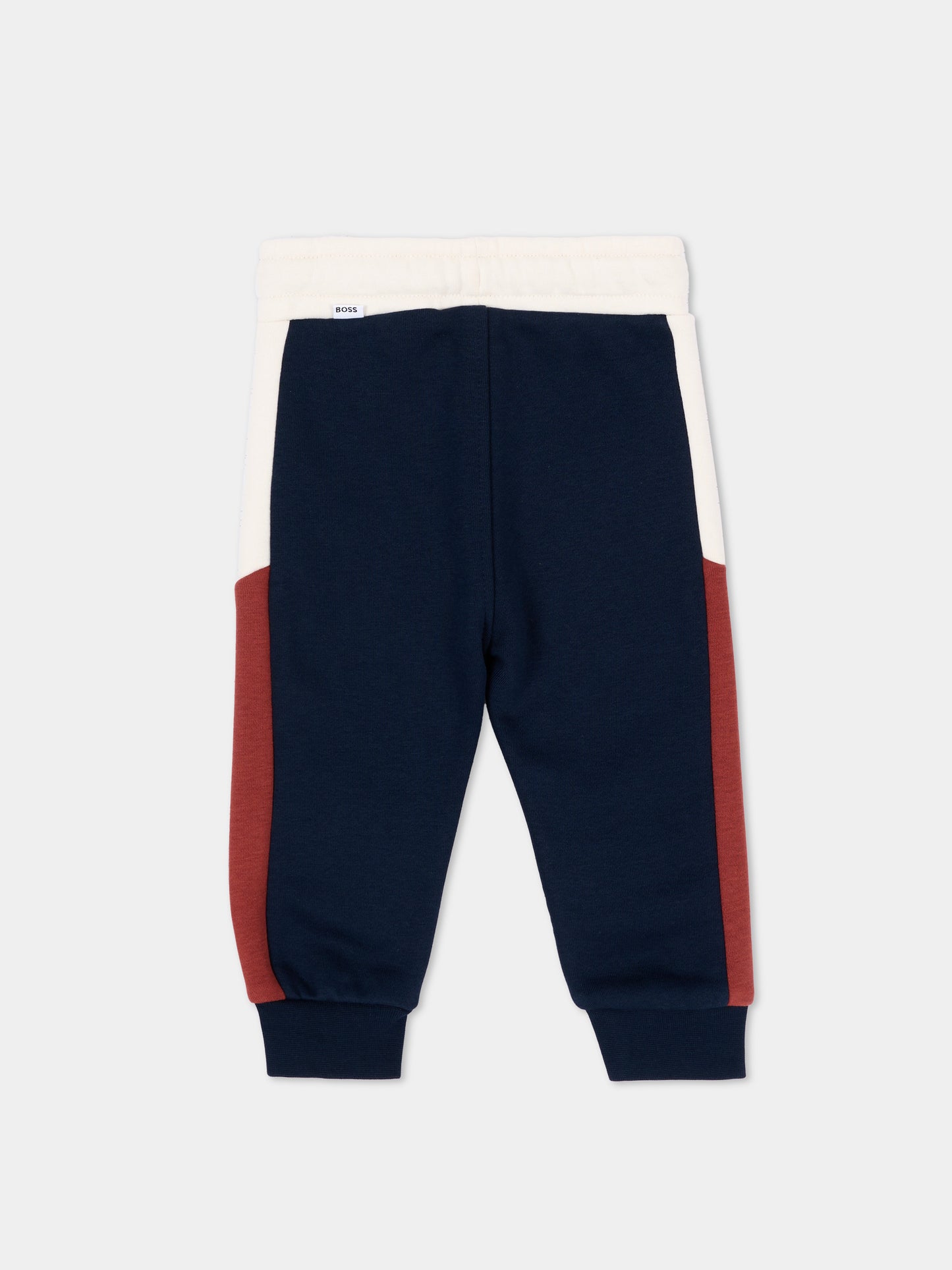Pantalone blu per neonato con logo,Boss,J53468 849