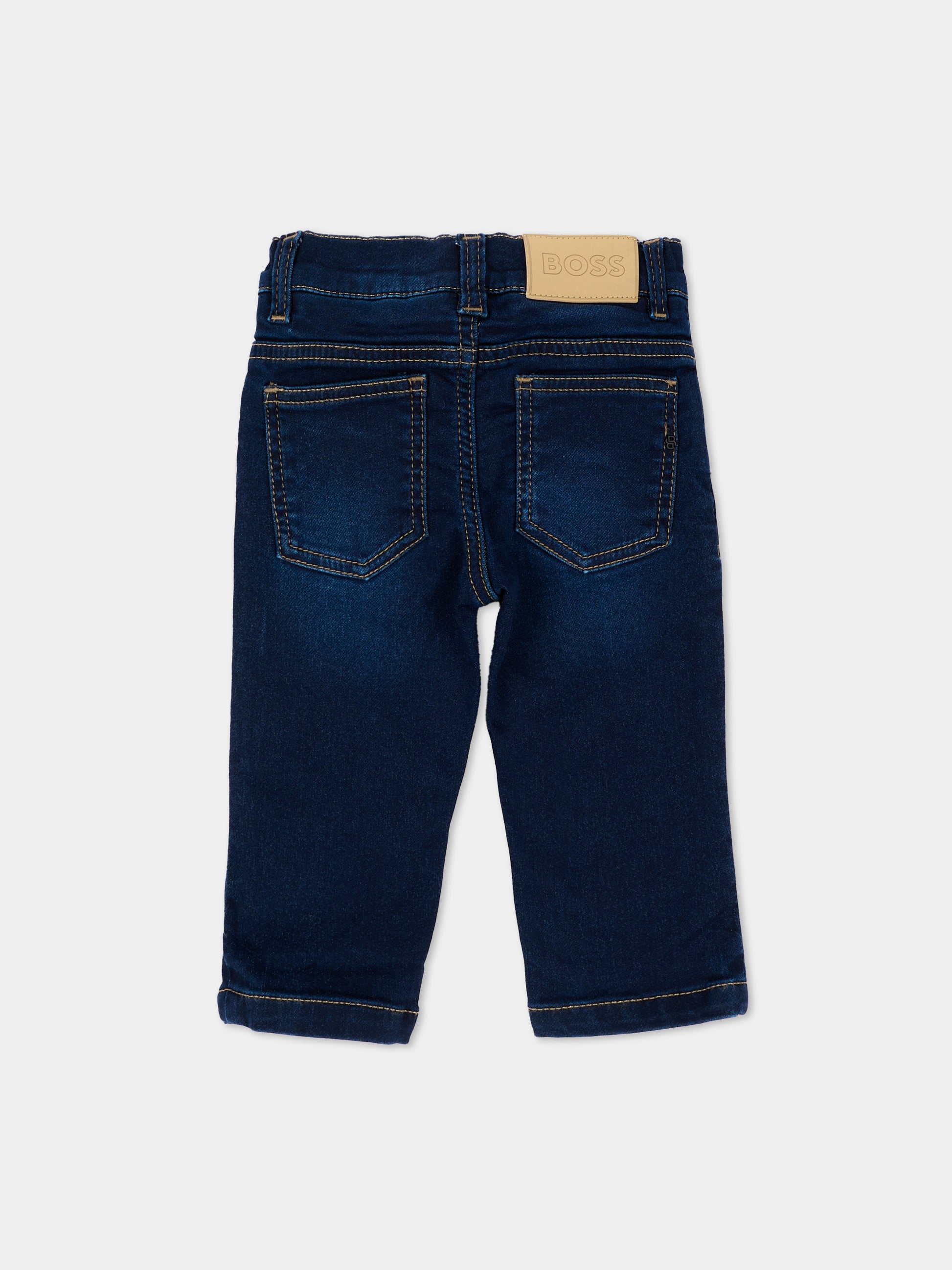Jeans denim per neonato con logo,Boss,J53476 Z07