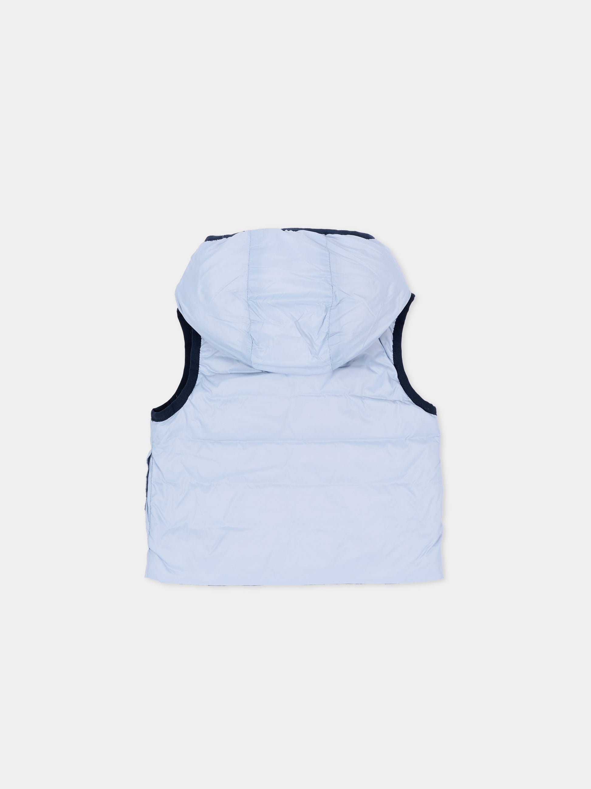Gilet celeste per neonato con logo,Boss,J53506 796