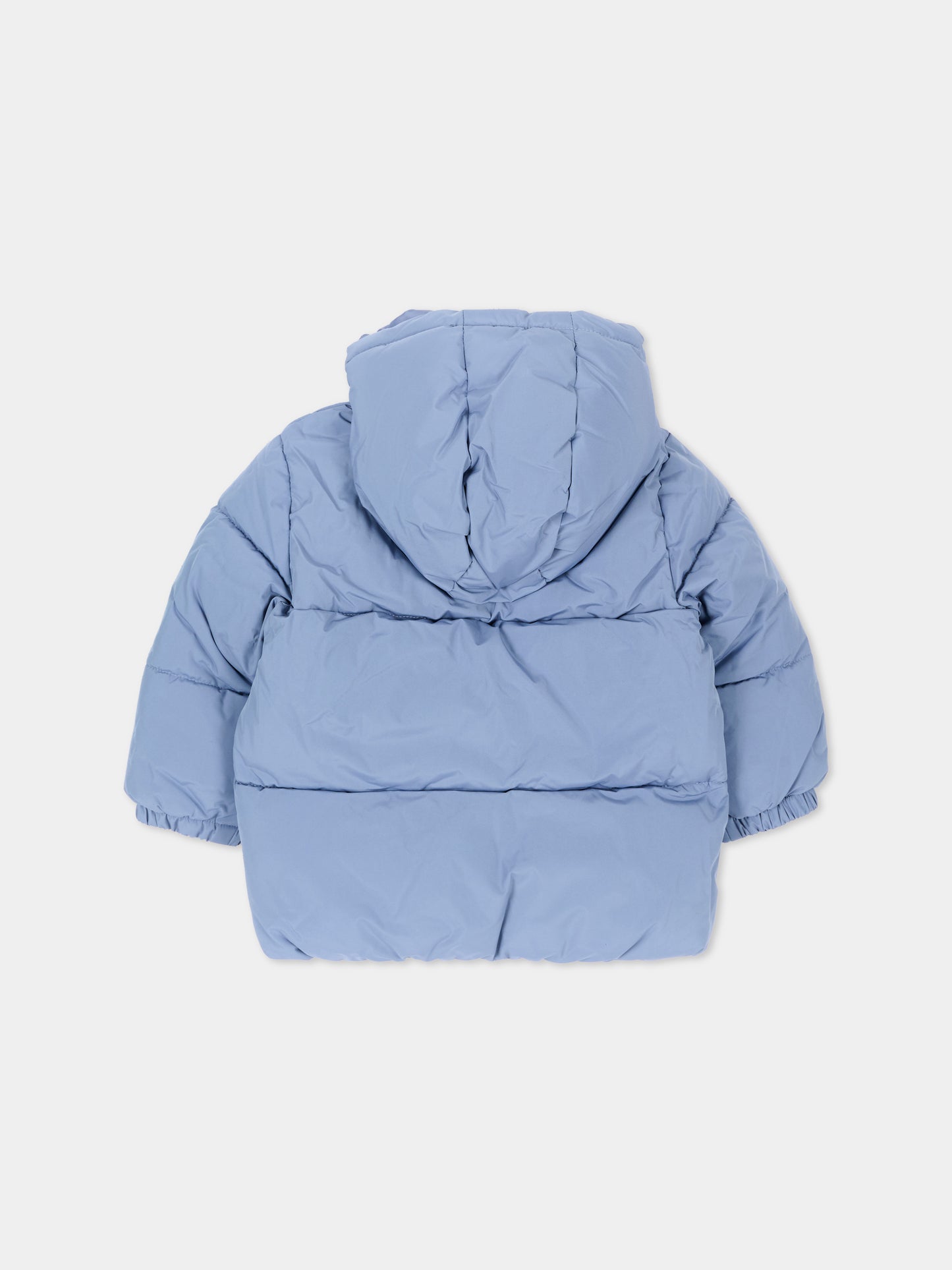 Piumini azzurro per neonato con logo,Boss,J53508 896