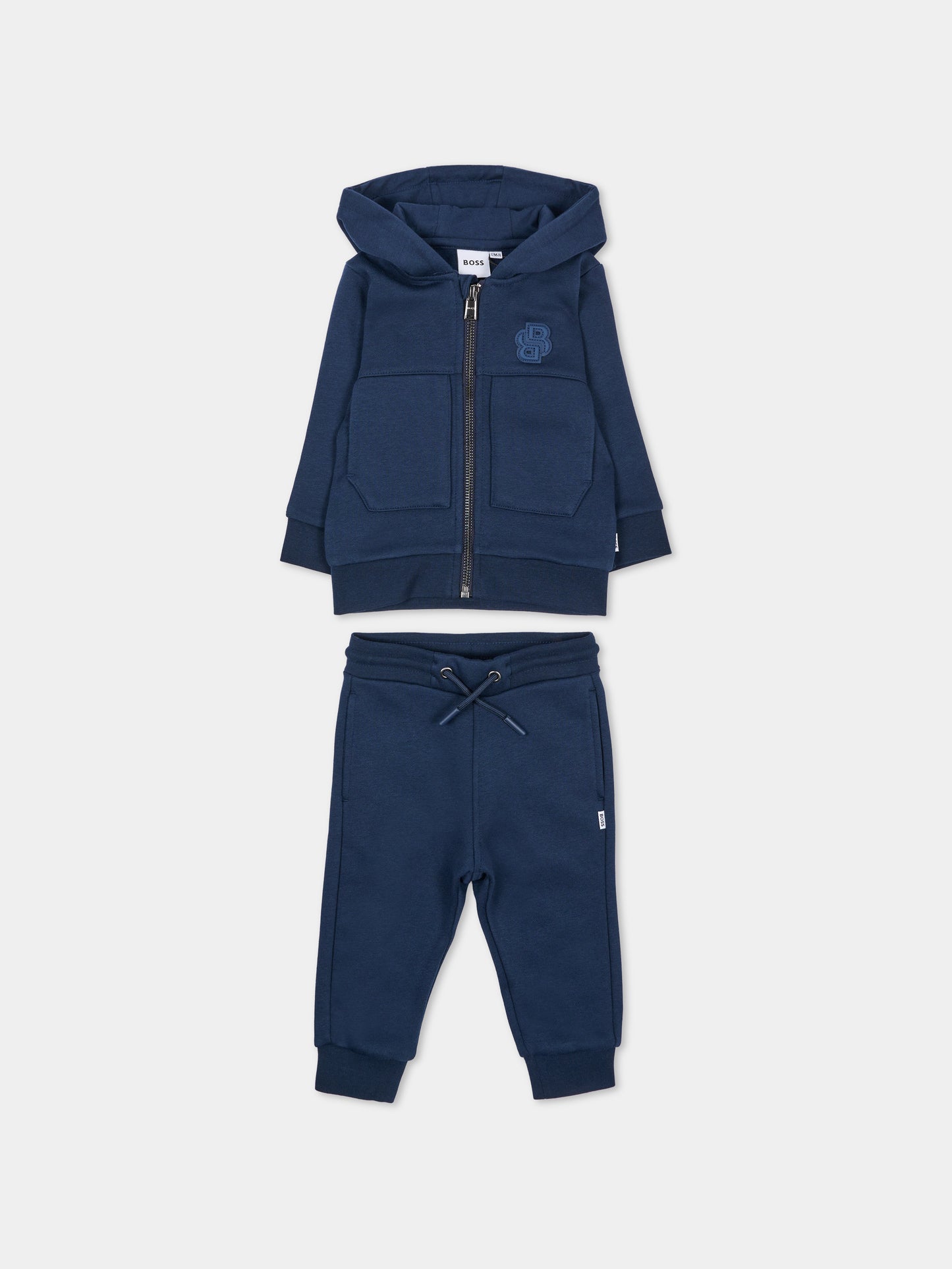 Completo sportivo lungo blu per neonato,Boss,J53512 849