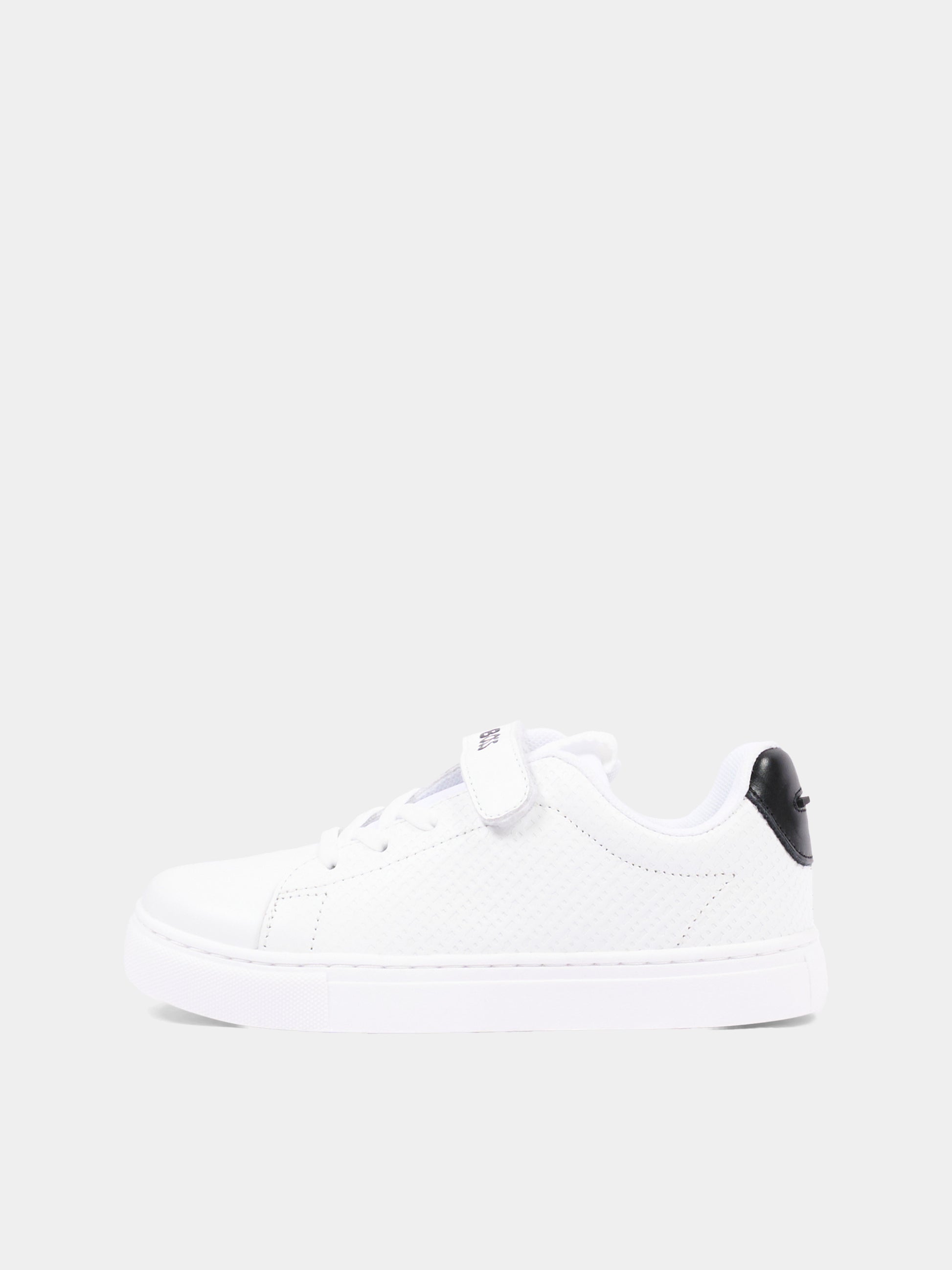 Sneakers bianche per bambino con logo,Boss,J53540 10P