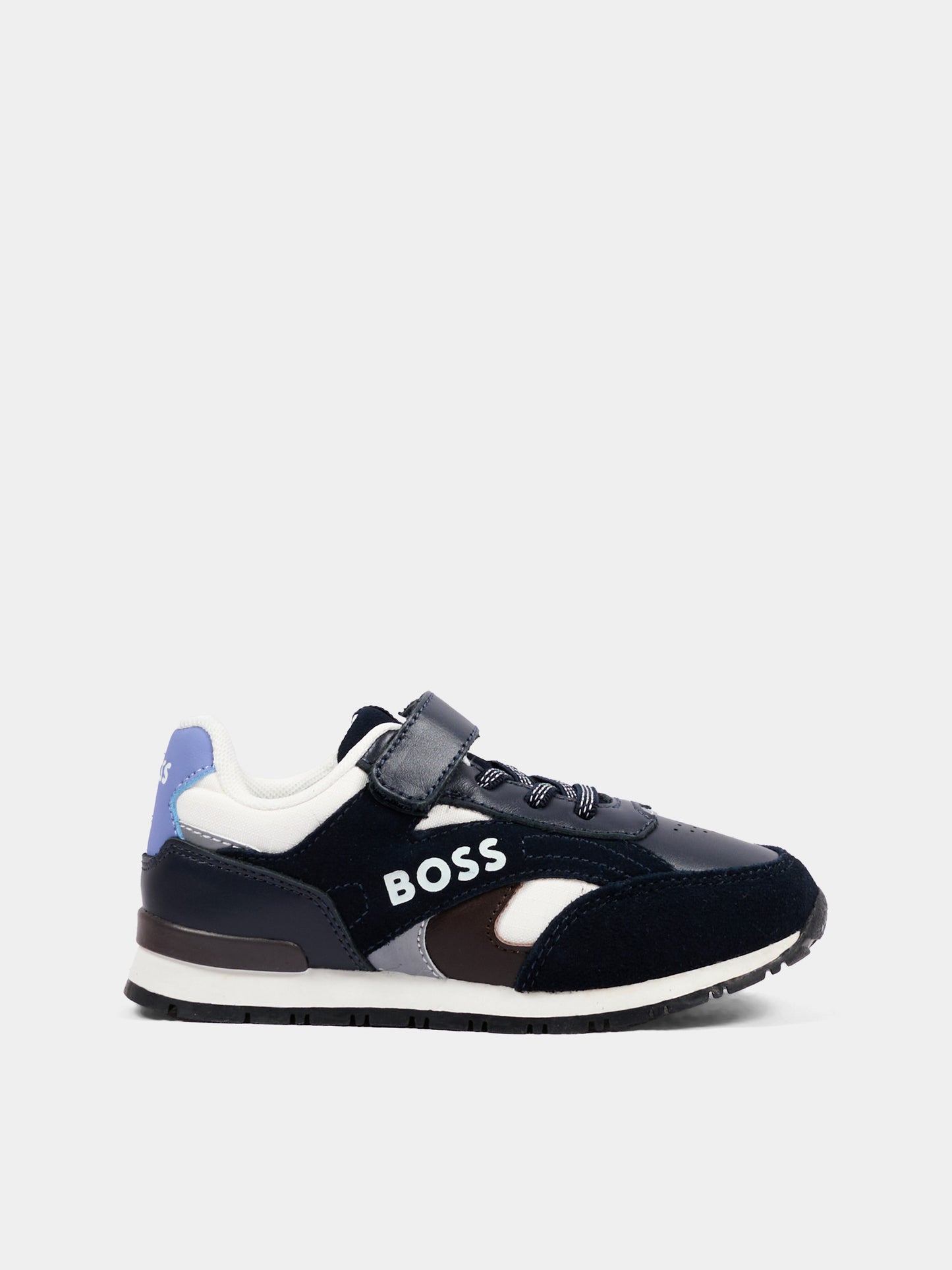 Sneakers blu per bambino con logo,Boss,J53544 849