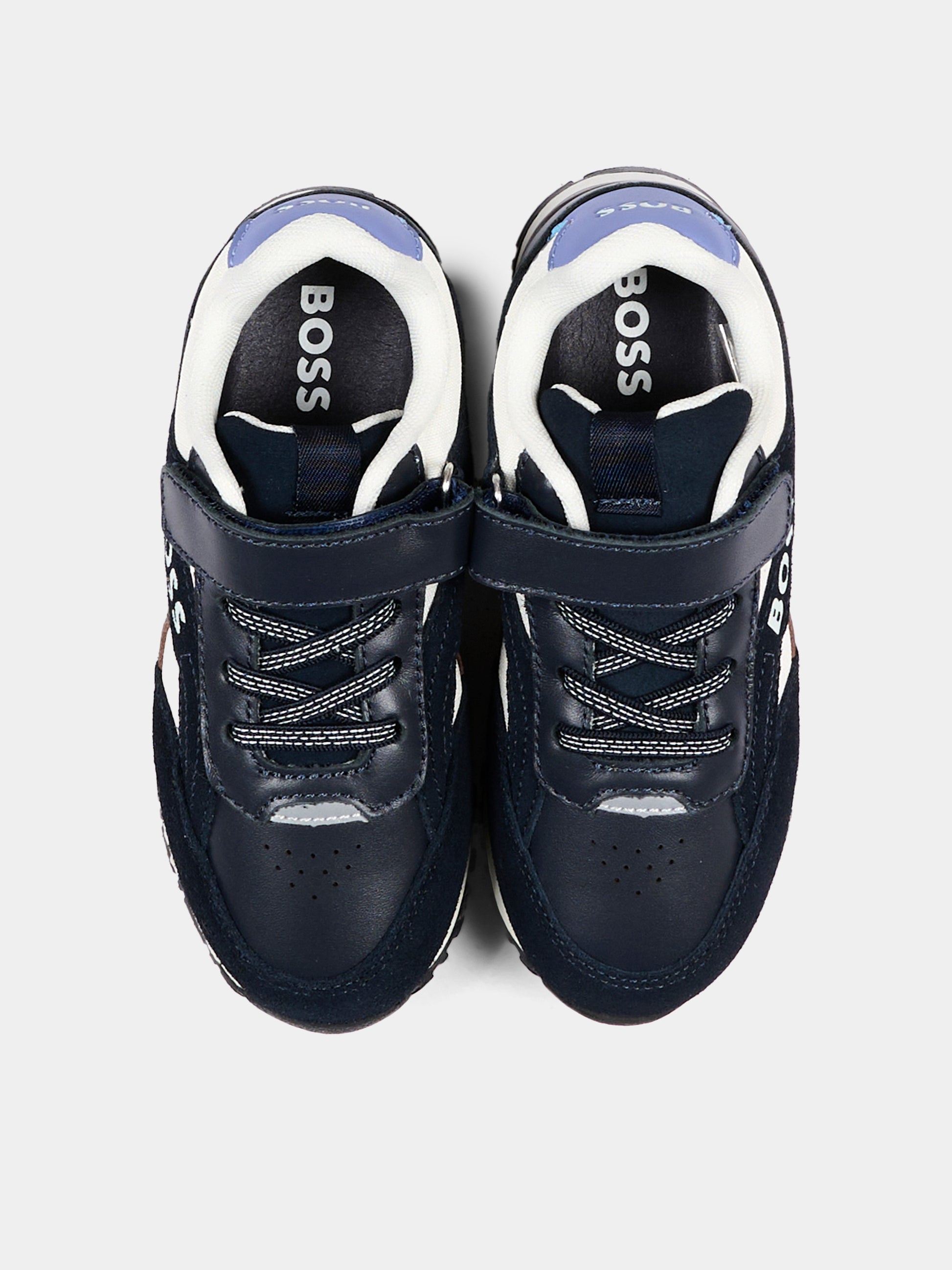 Sneakers blu per bambino con logo,Boss,J53544 849