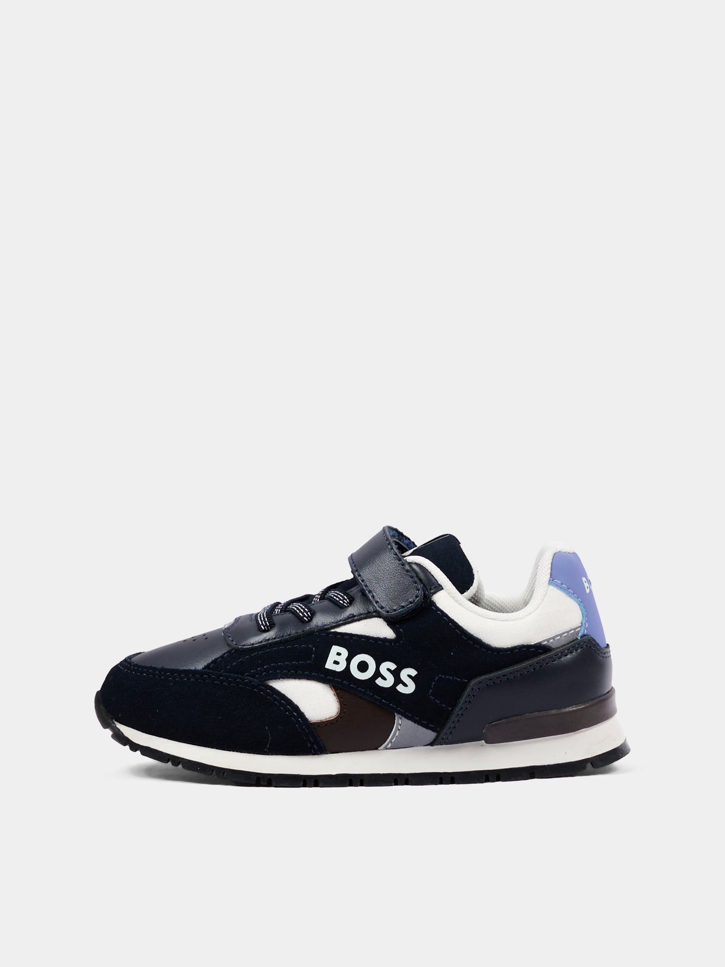 Sneakers blu per bambino con logo,Boss,J53544 849