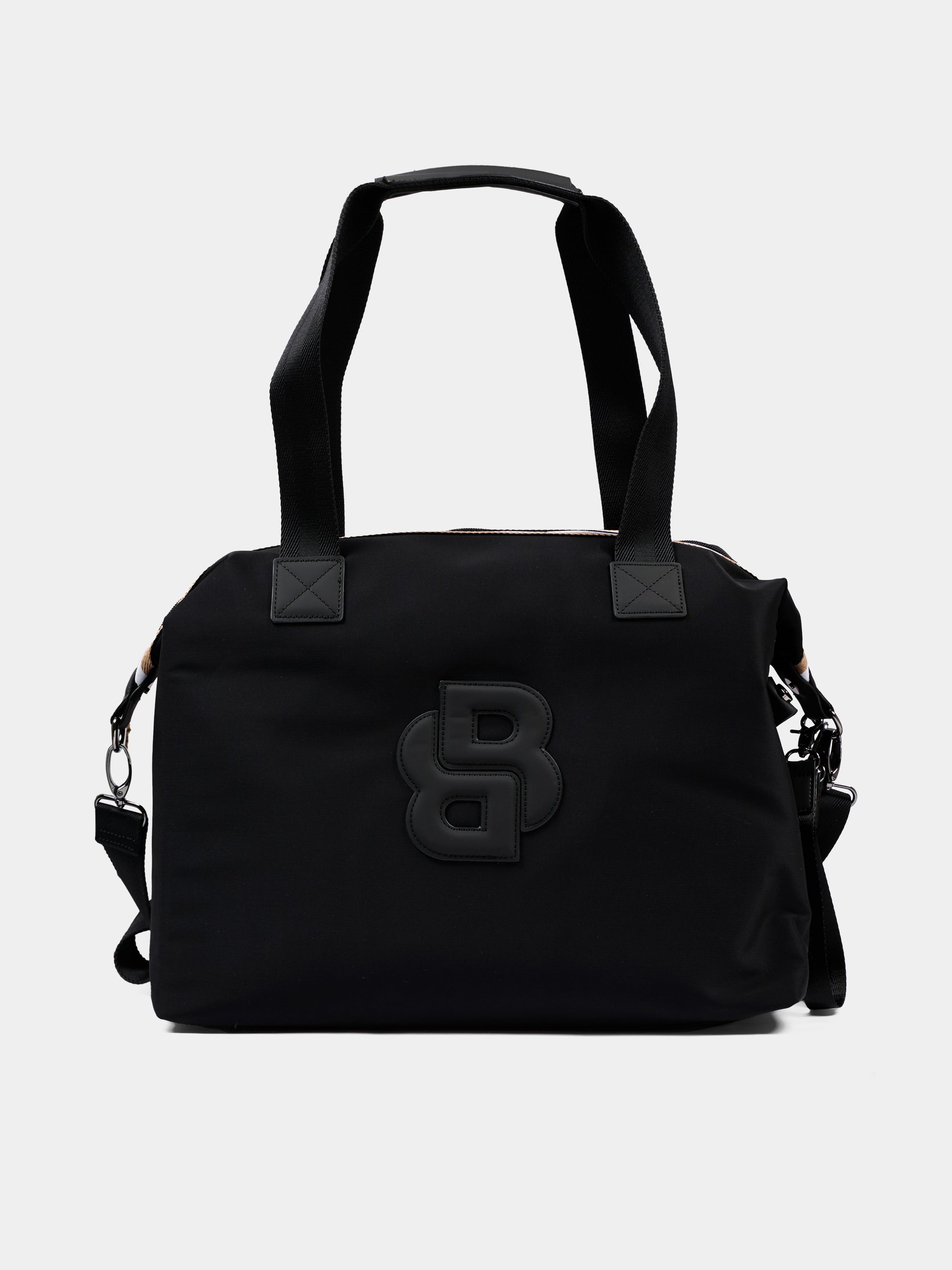 Borsa mamma nera per neonati con logo,Boss,J53560 09B