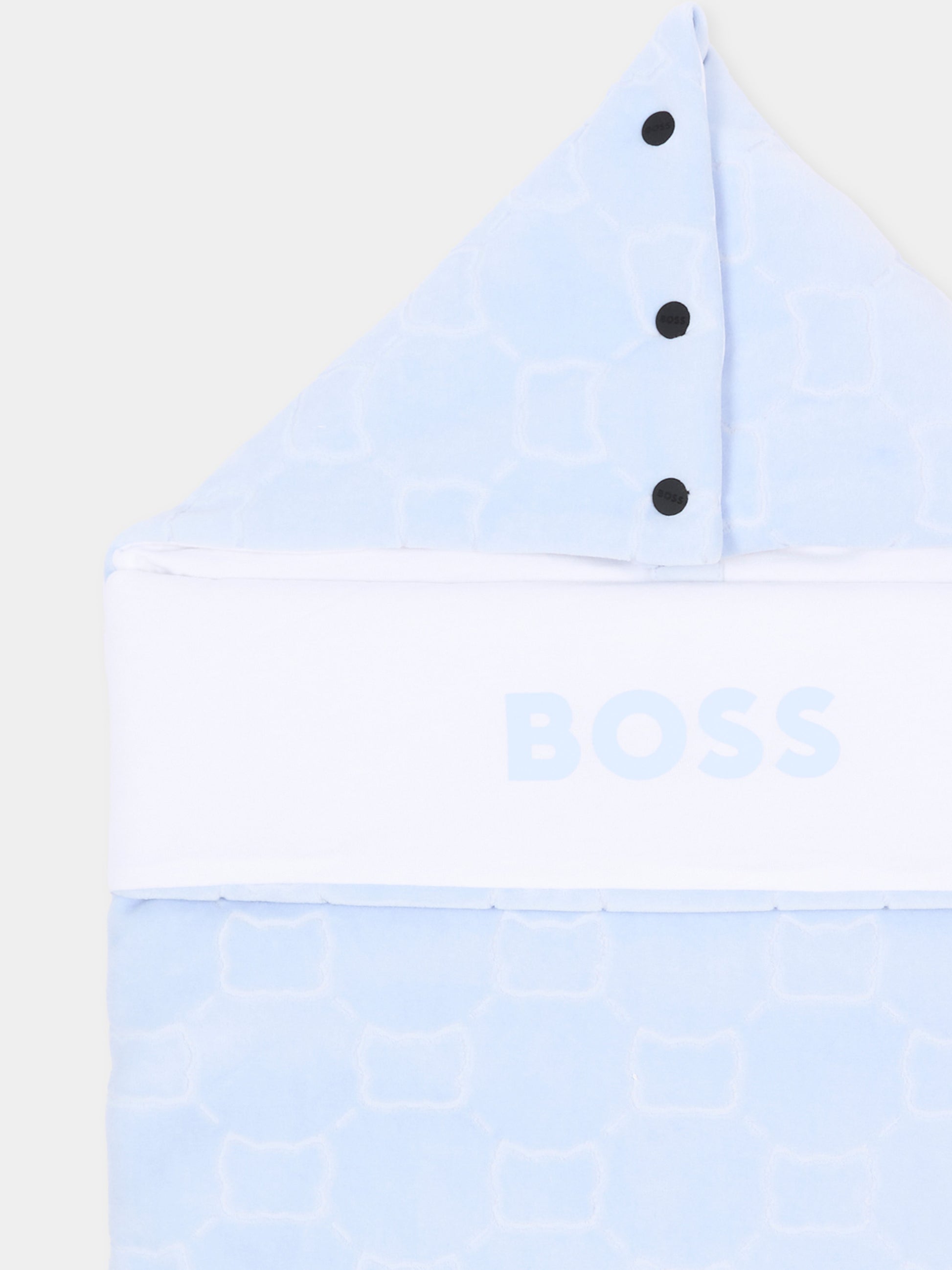 Sacco nanna azzurro per neonato con logo,Boss,J53573 771