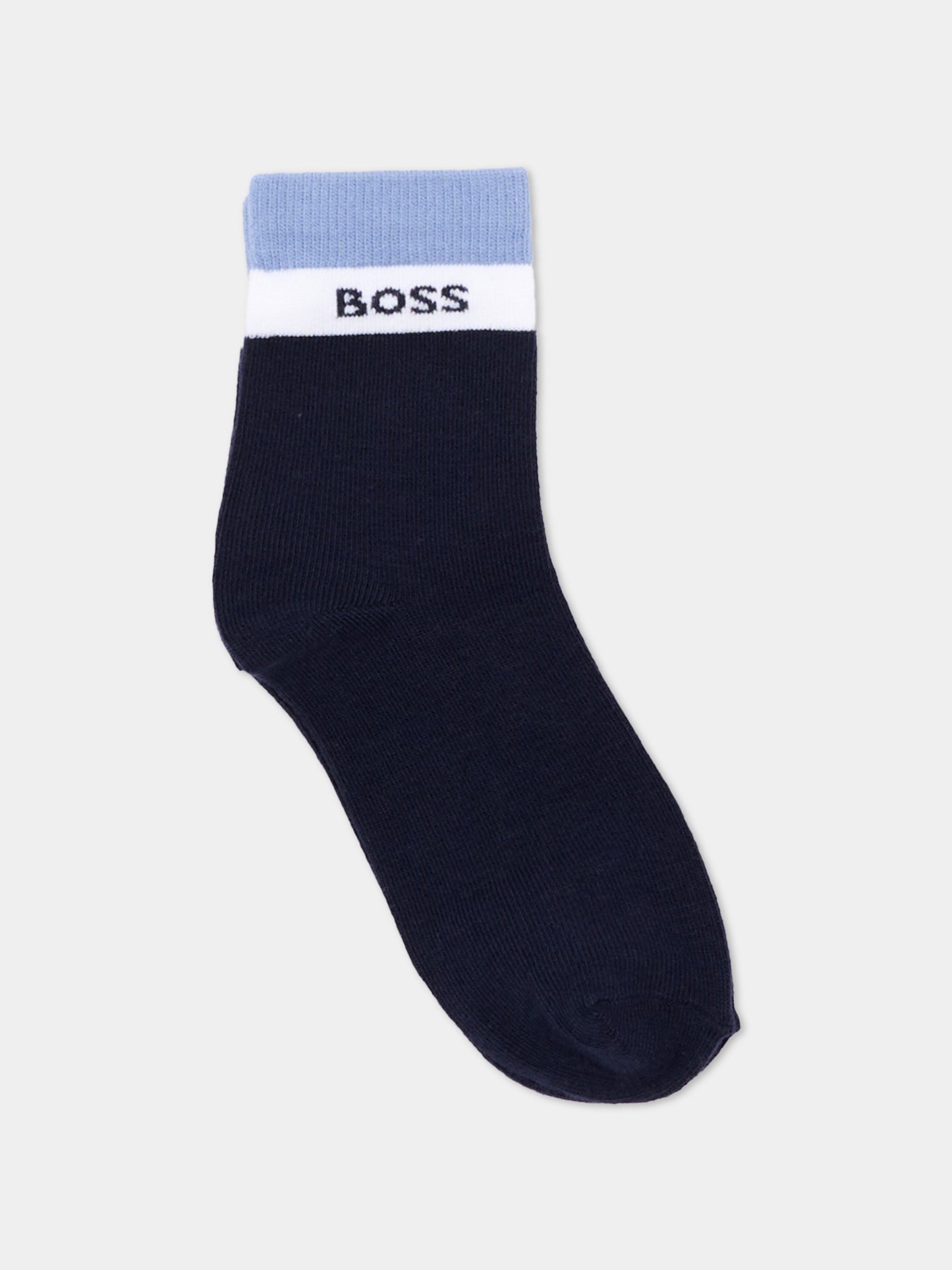 Calzini multicolor per neonato con logo,Boss,J53578 849