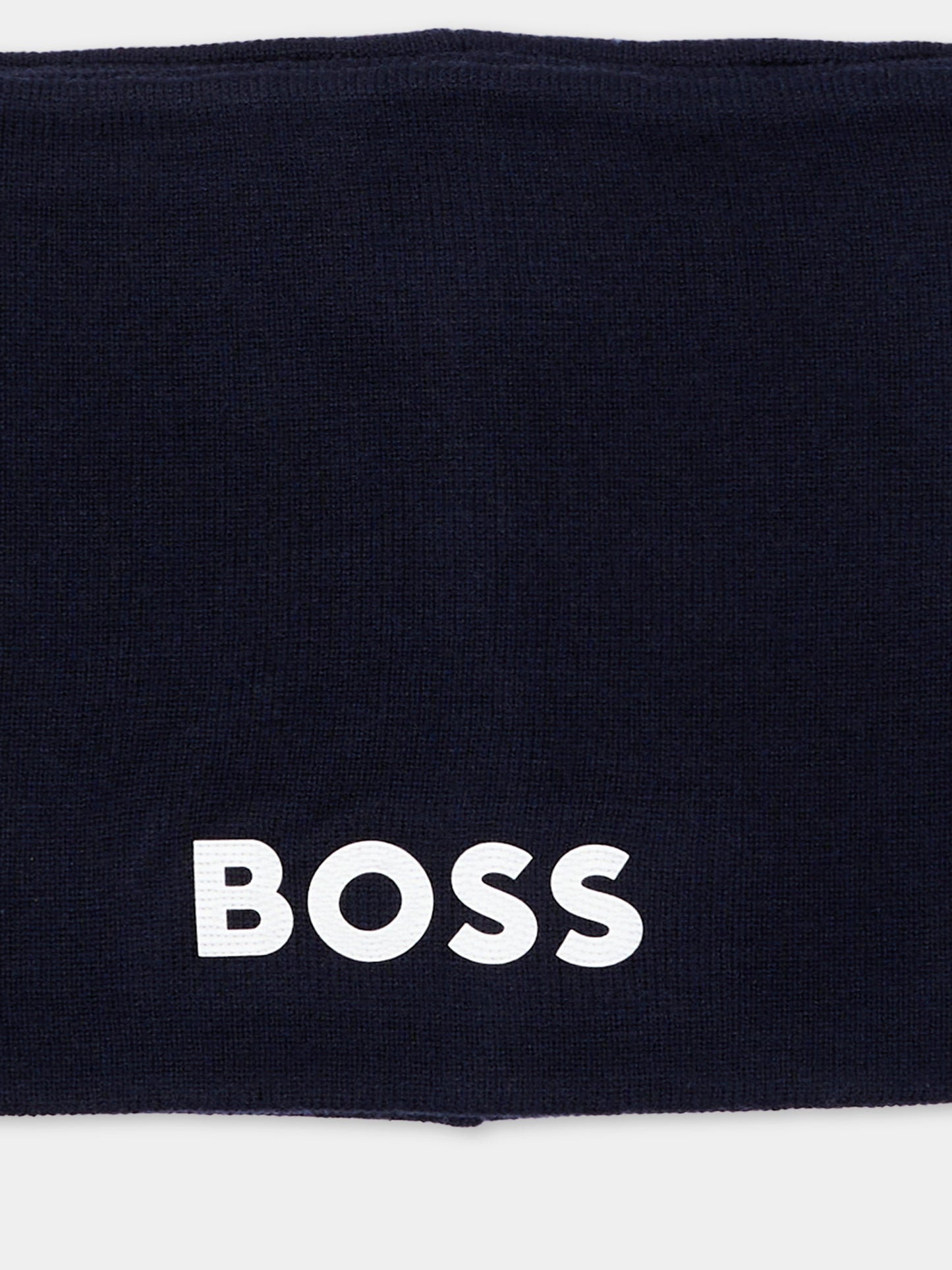 Sciarpa blu per bambino con logo,Boss,J53591 849