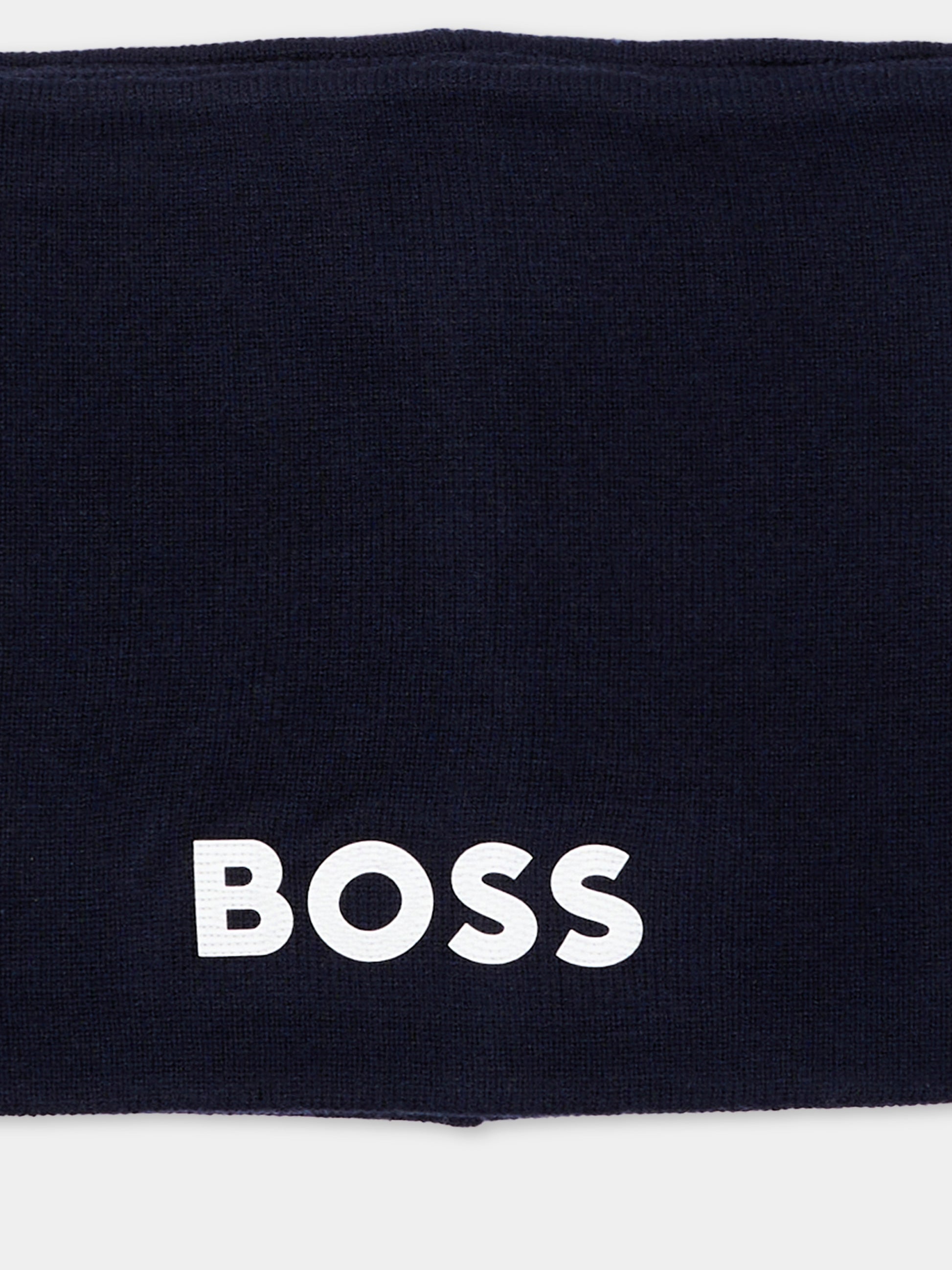 Sciarpa blu per bambino con logo,Boss,J53591 849