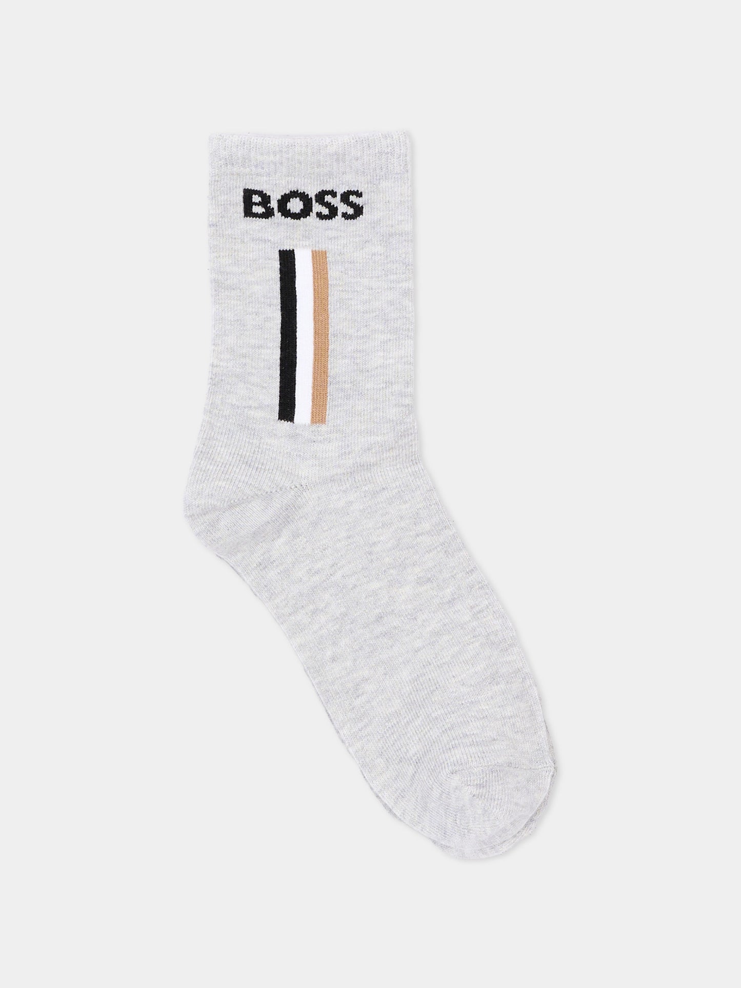 Calze Spugna multicolor per bambino con logo,Boss,J53592 849