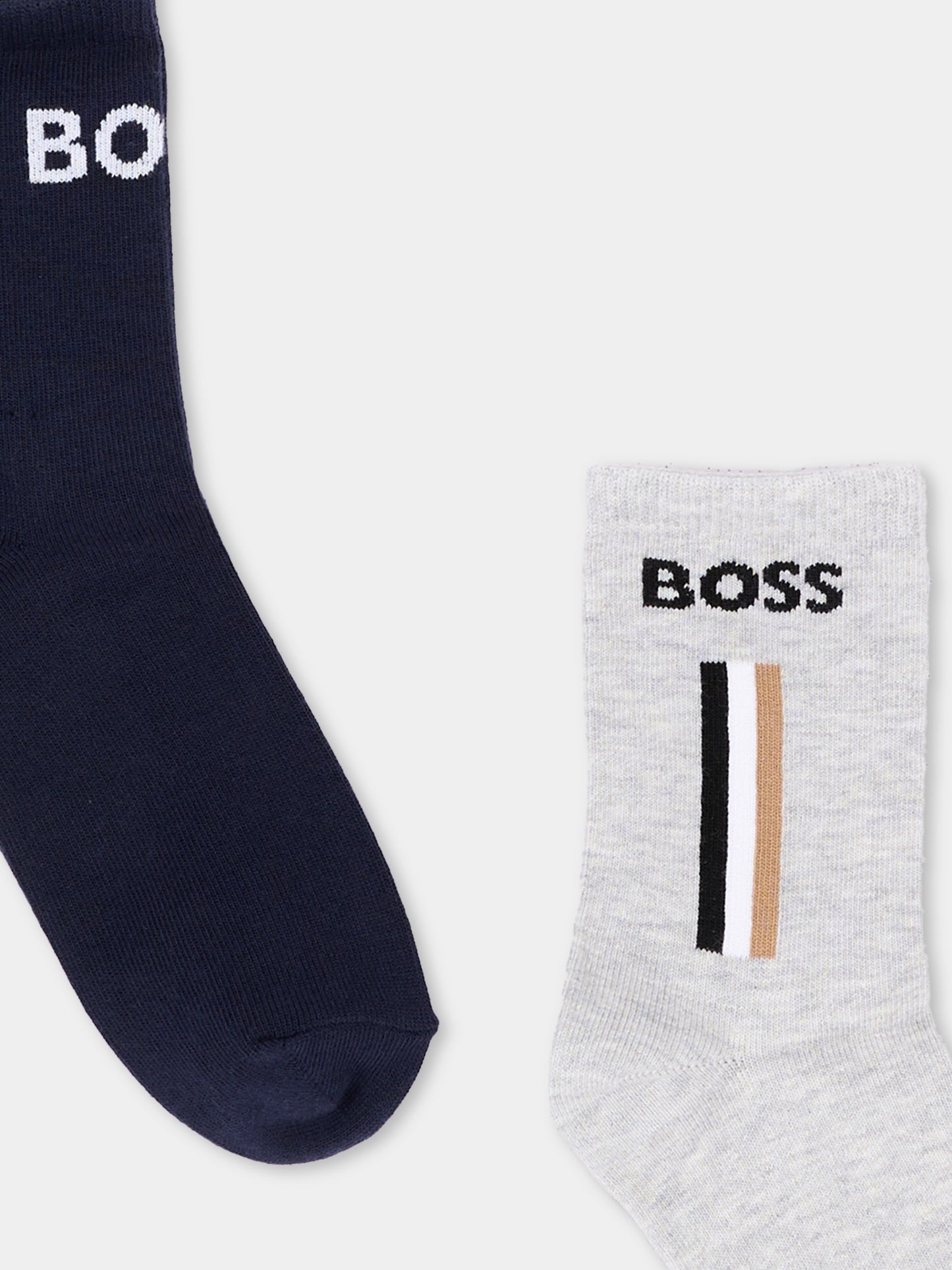 Calze Spugna multicolor per bambino con logo,Boss,J53592 849