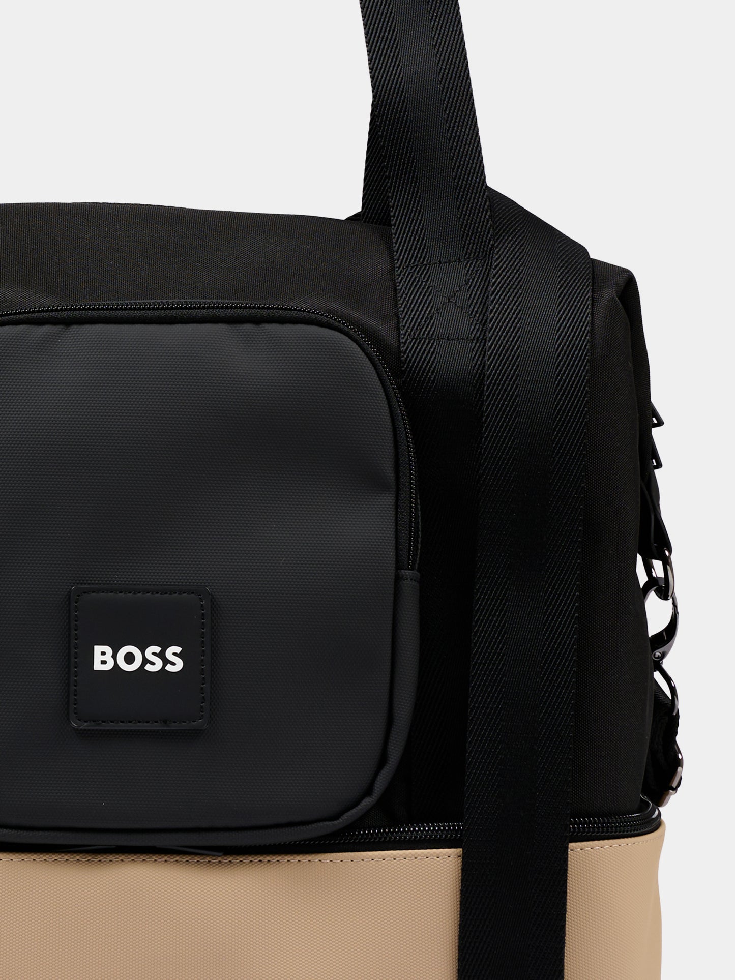 Borsa mamma nera per neonati con logo,Boss,J53608 09B