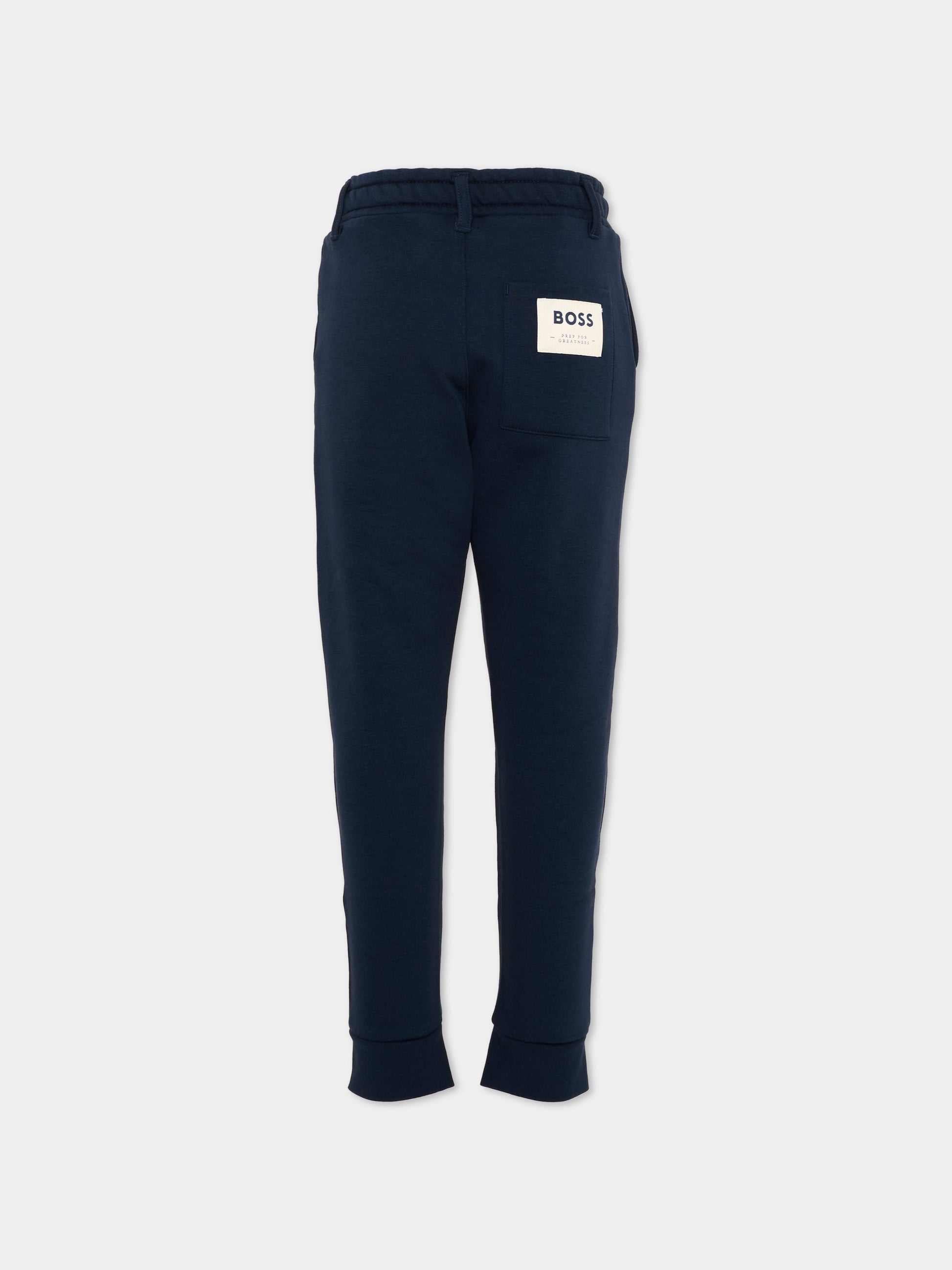 Pantalone blu per bambino con logo,Boss,J53623 849