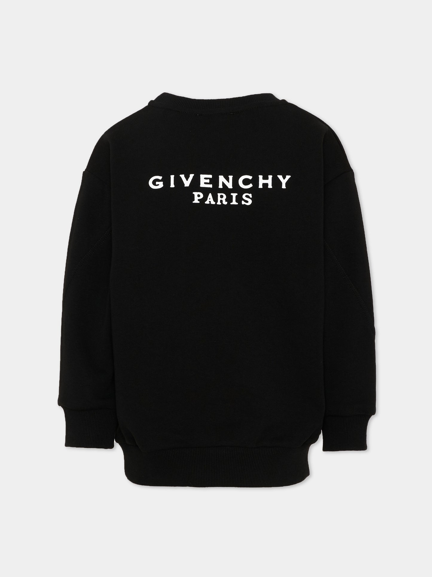 Felpa nera per bambini con logo,Givenchy Kids,H31282 09B