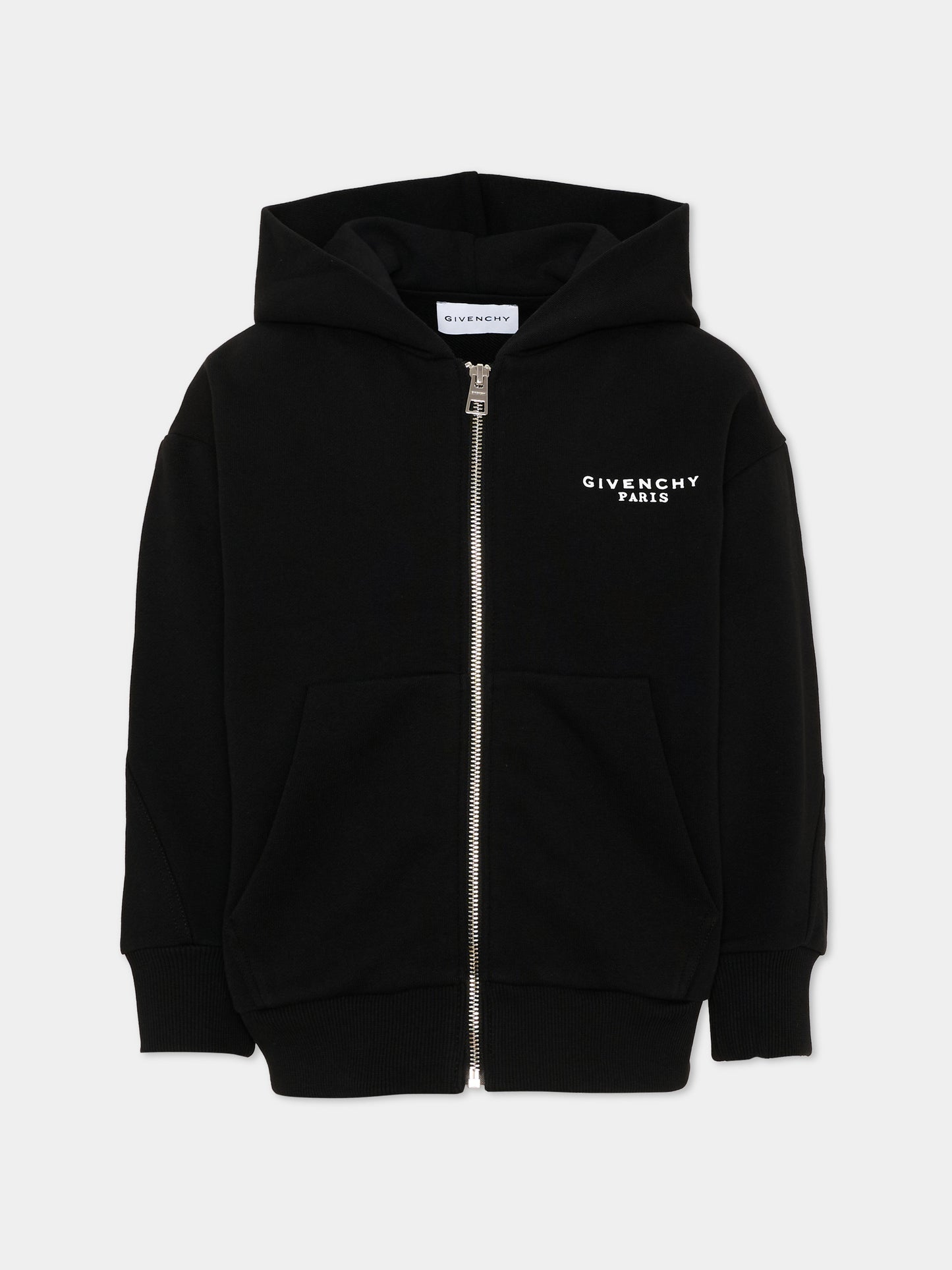 Felpa nera per bambini con logo,Givenchy Kids,H31285 09B