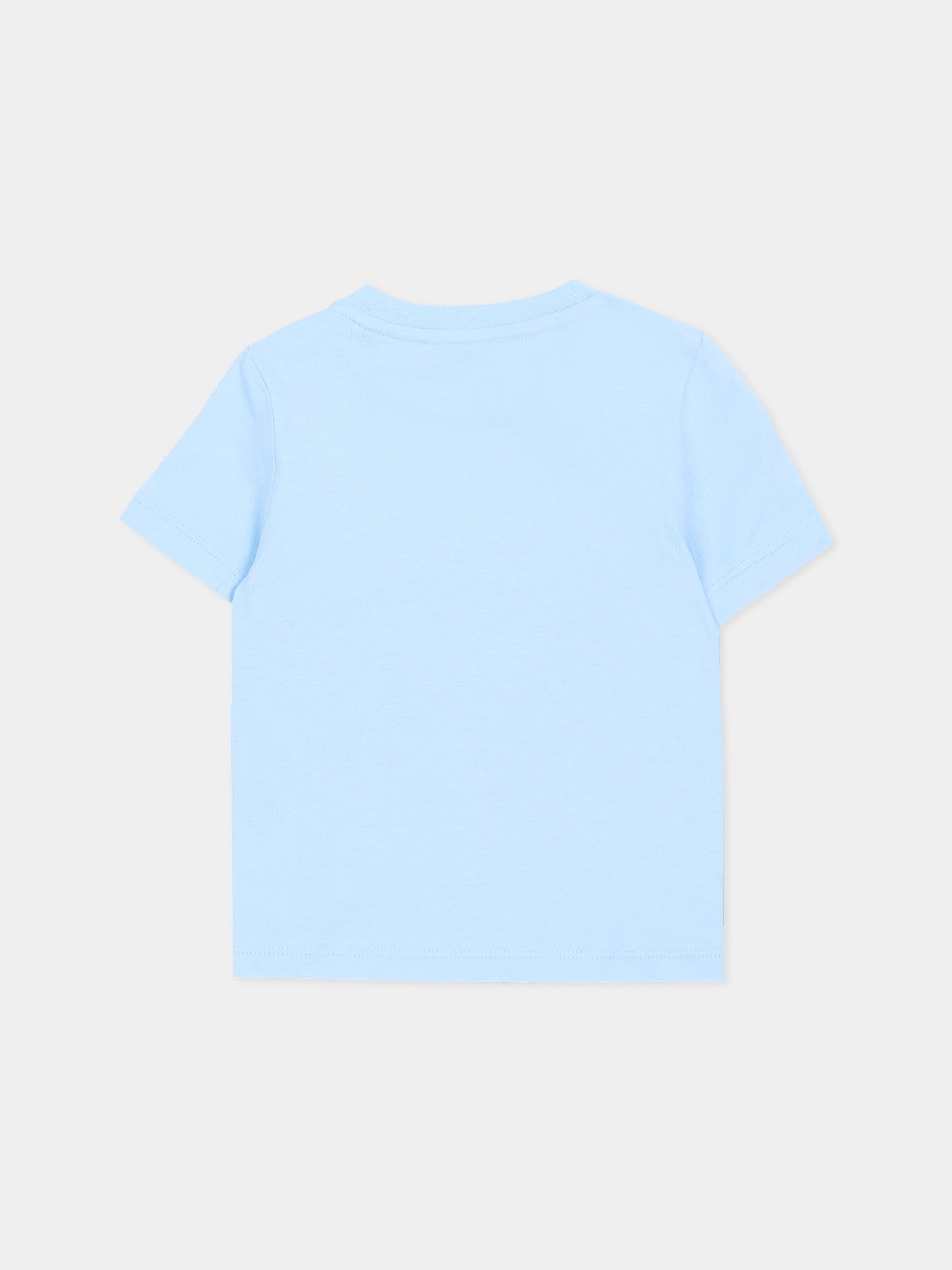 T-Shirt azzurra per neonato con logo,Givenchy Kids,H31286 789
