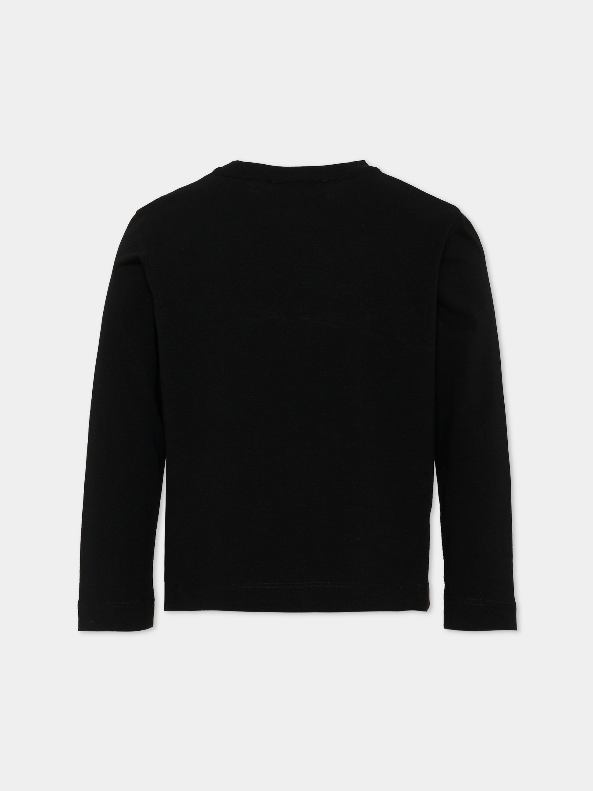 T-Shirt nera per bambina con logo,Givenchy Kids,H31321 09B