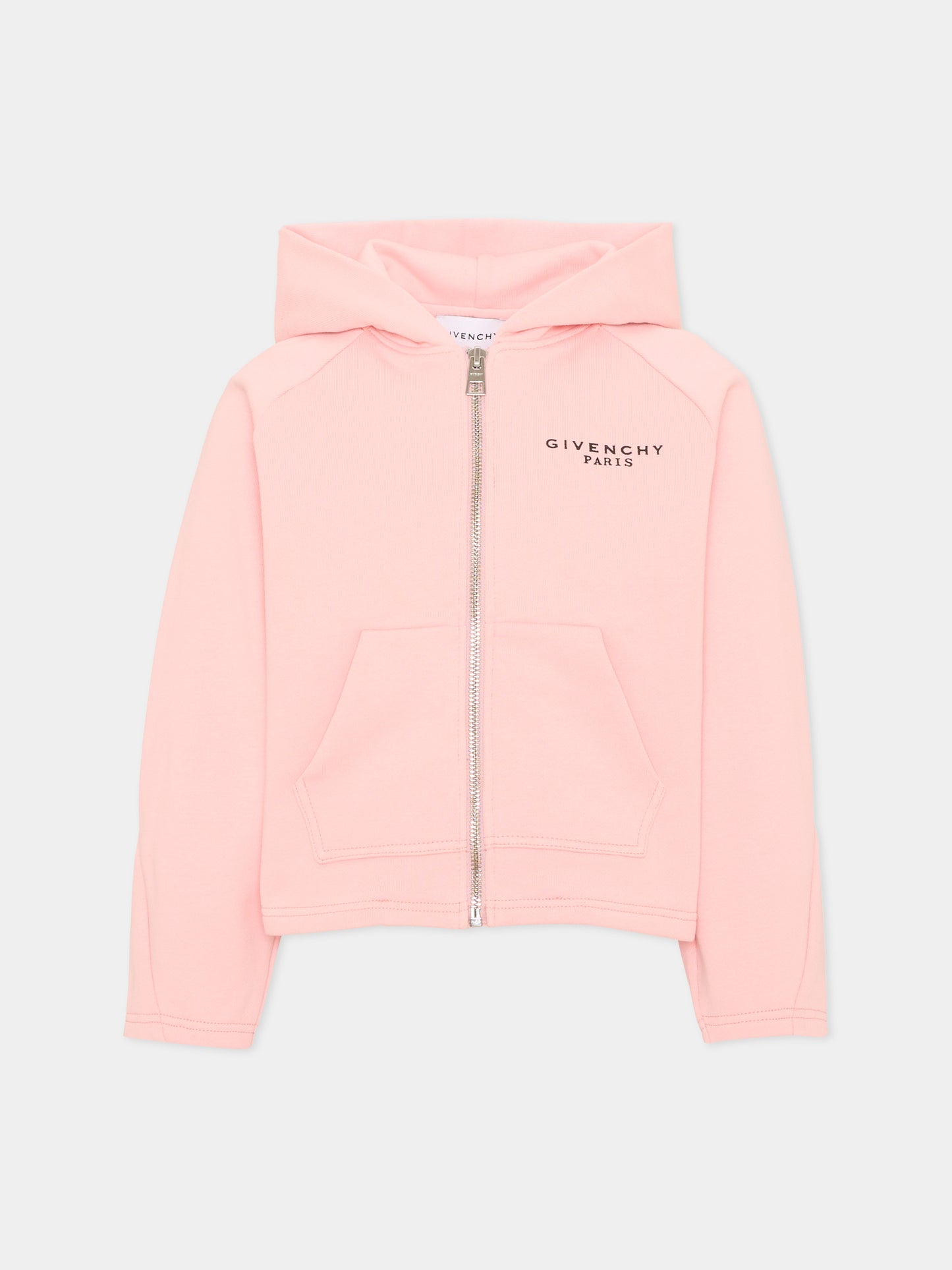 Felpa rosa per bambina con logo,Givenchy Kids,H31327 46G