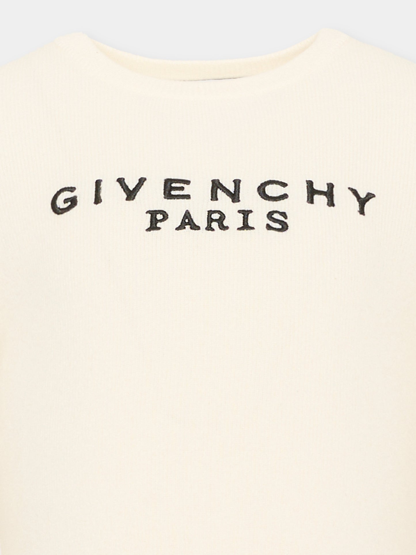 Vestito avorio per bambina con logo,Givenchy Kids,H31332 117