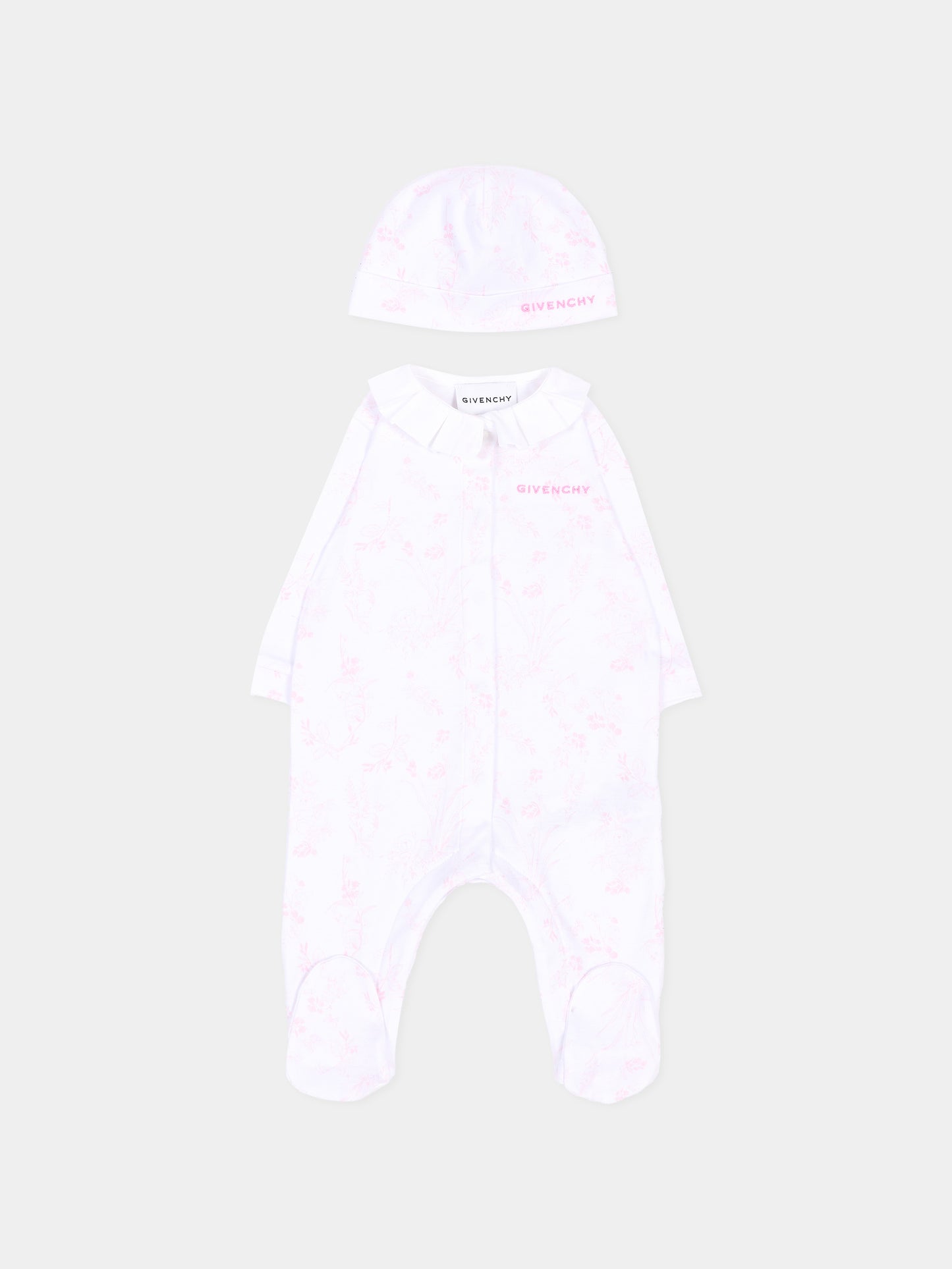 Set Tutine bianco per neonata floreale,Givenchy Kids,H31539 N54