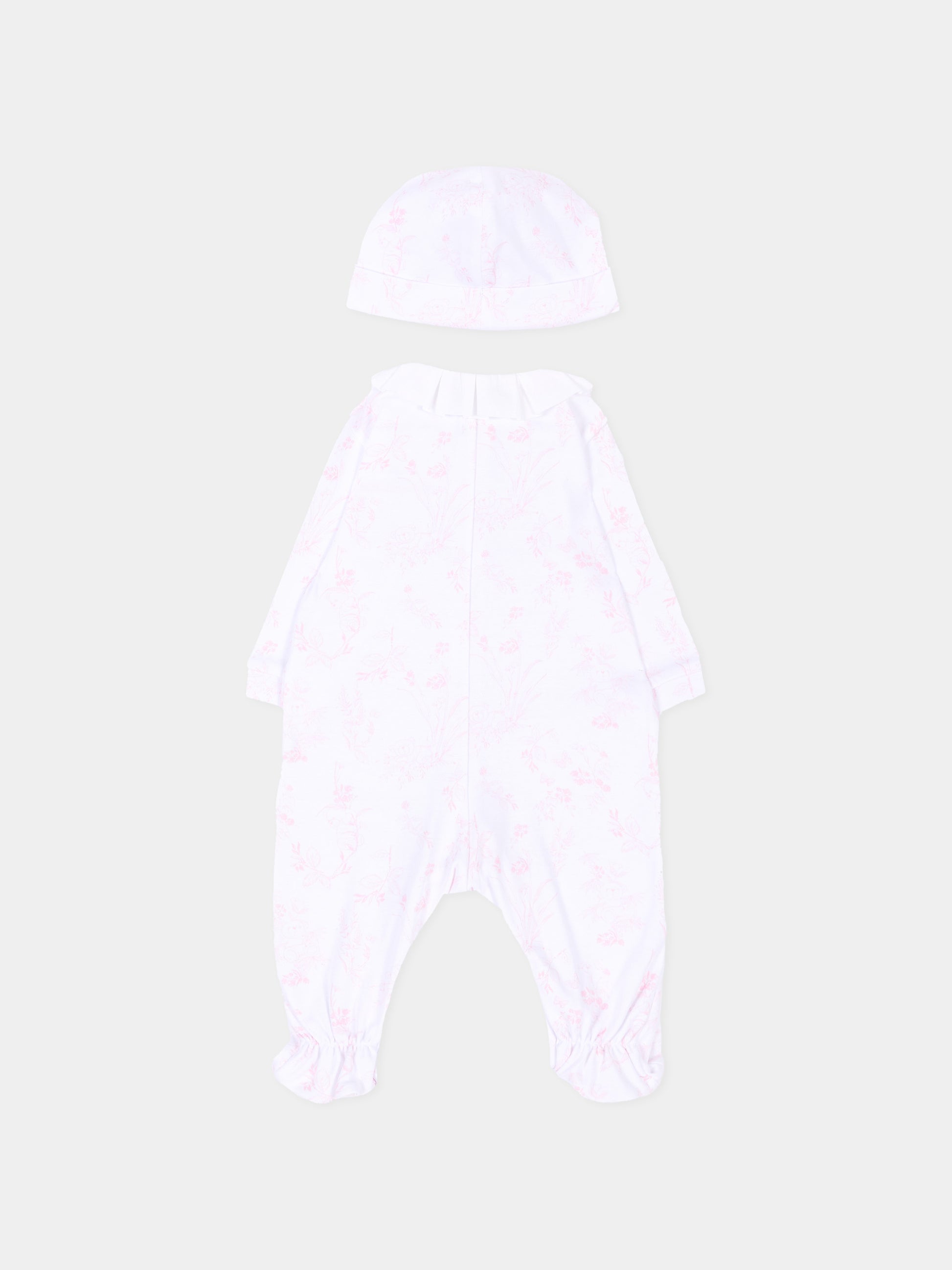 Set Tutine bianco per neonata floreale,Givenchy Kids,H31539 N54