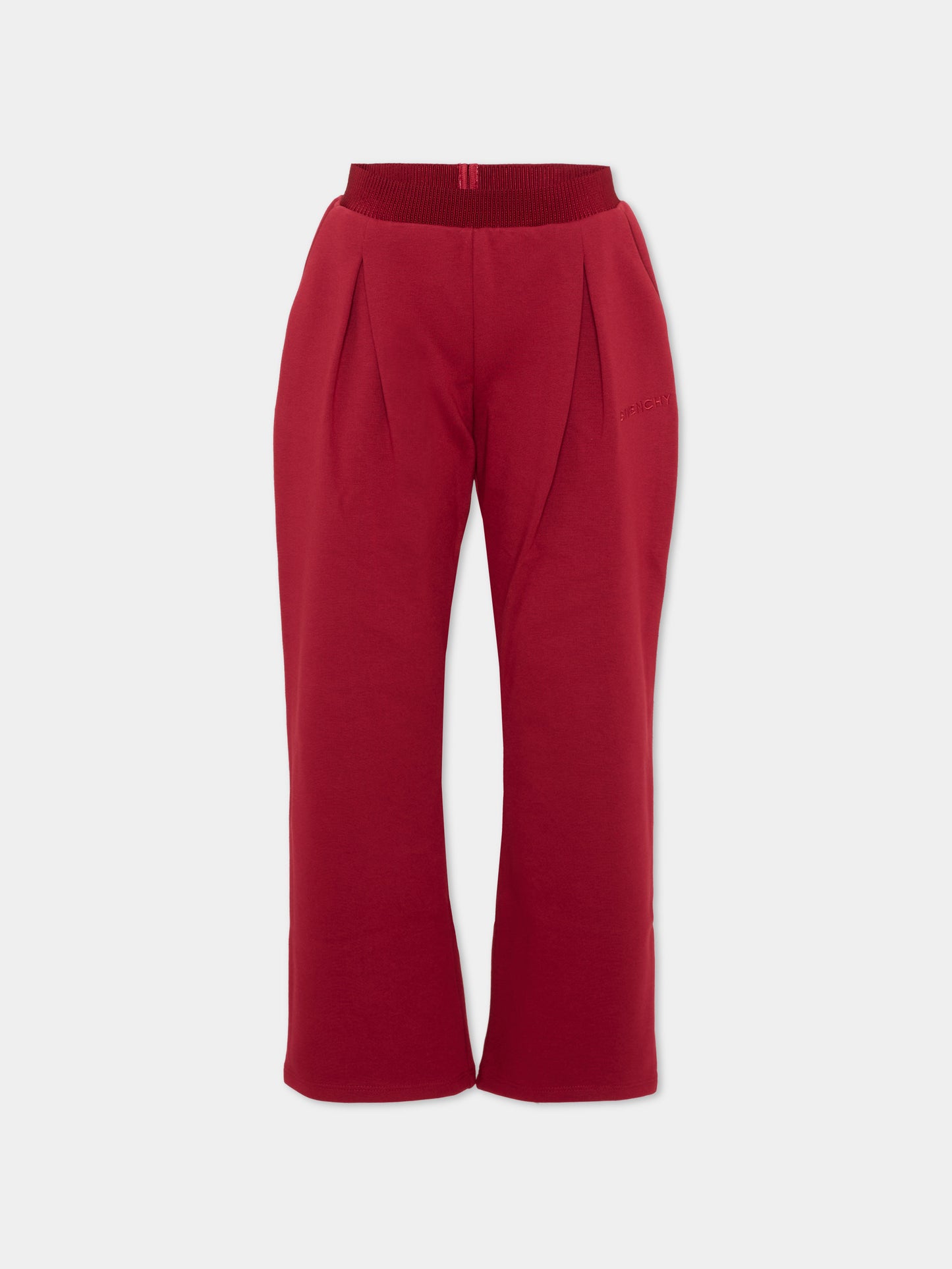 Pantalone bordeaux per bambina con logo,Givenchy Kids,H31546 96D