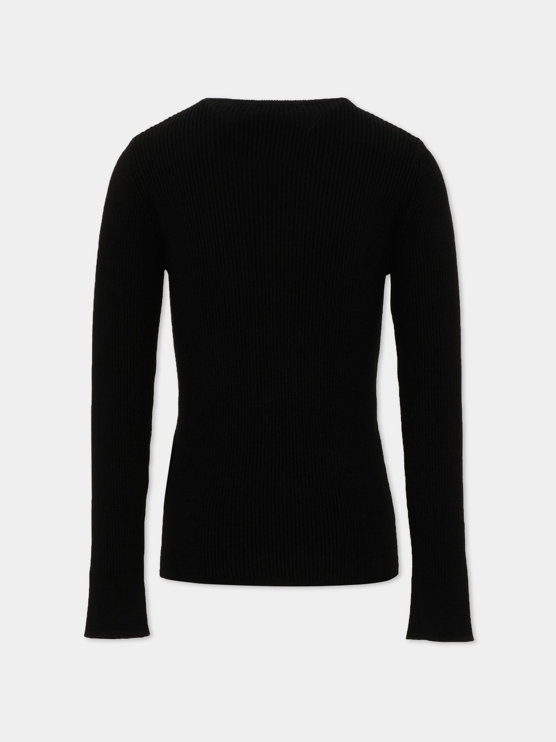Maglione nero per bambina con logo,Givenchy Kids,H31556 09B