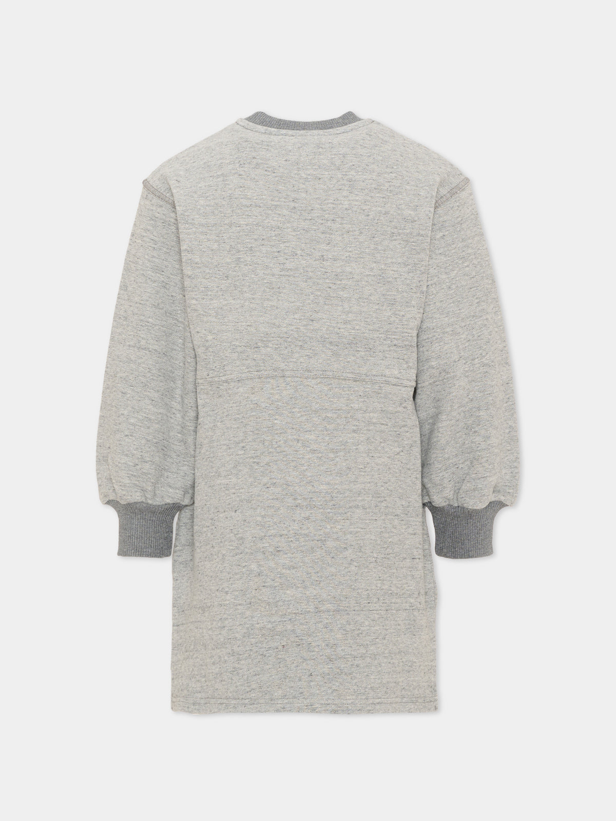 Vestito a manica lunga grigio con logo per bambina,Chloé Kids,C21244 M07